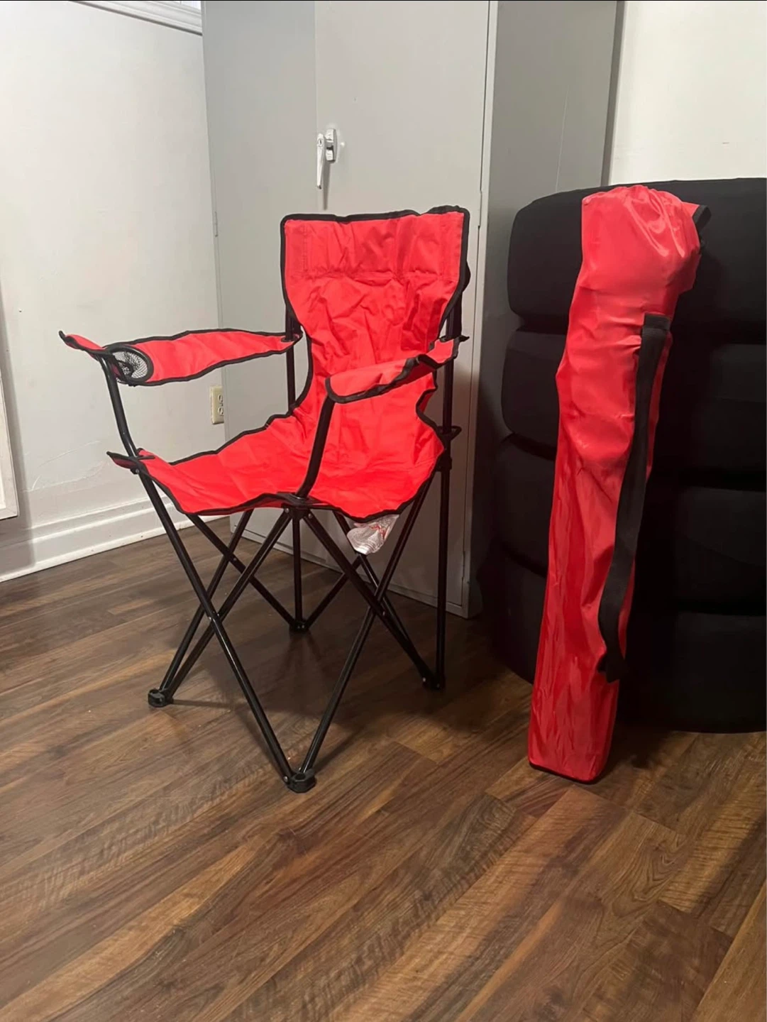 Red Folding Camp Chair with Carrying Bag - photo 2
