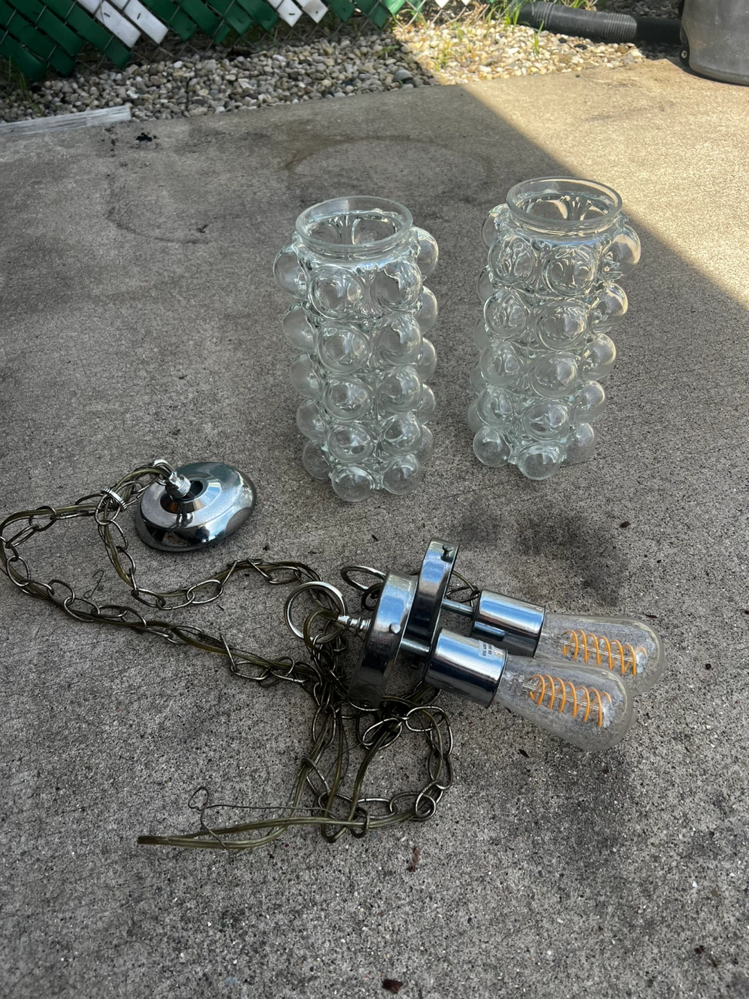 Vintage Nemo 1972 Bubble Glass Light Fixtures - 2