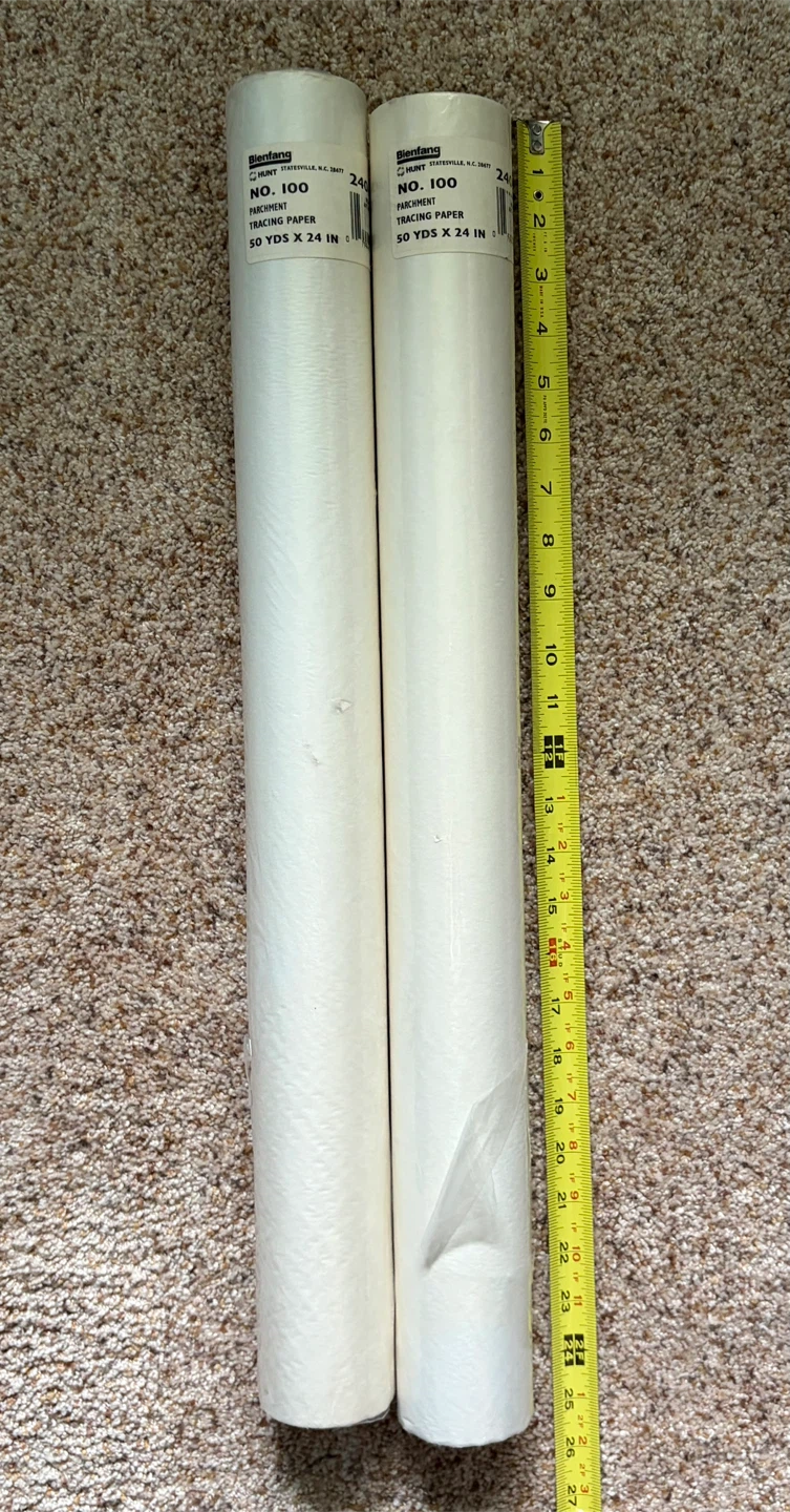 Bienfang No. 100 Parchment Tracing Paper Rolls (24" x 50 Yds) - photo 4