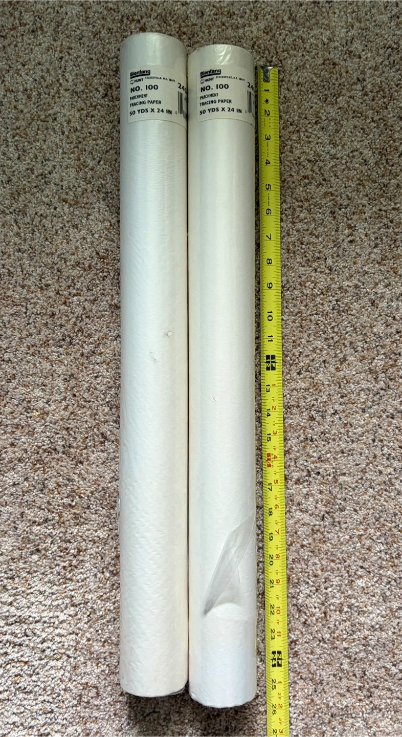 Bienfang No. 100 Parchment Tracing Paper Rolls (24" x 50 Yds) - photo 2