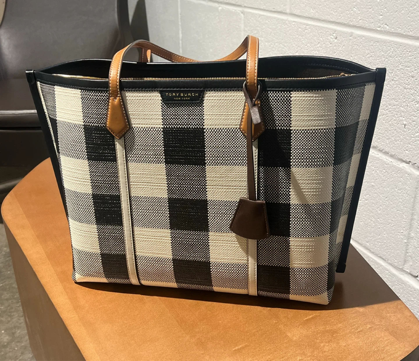 Tory Burch Gingham Tote Bag