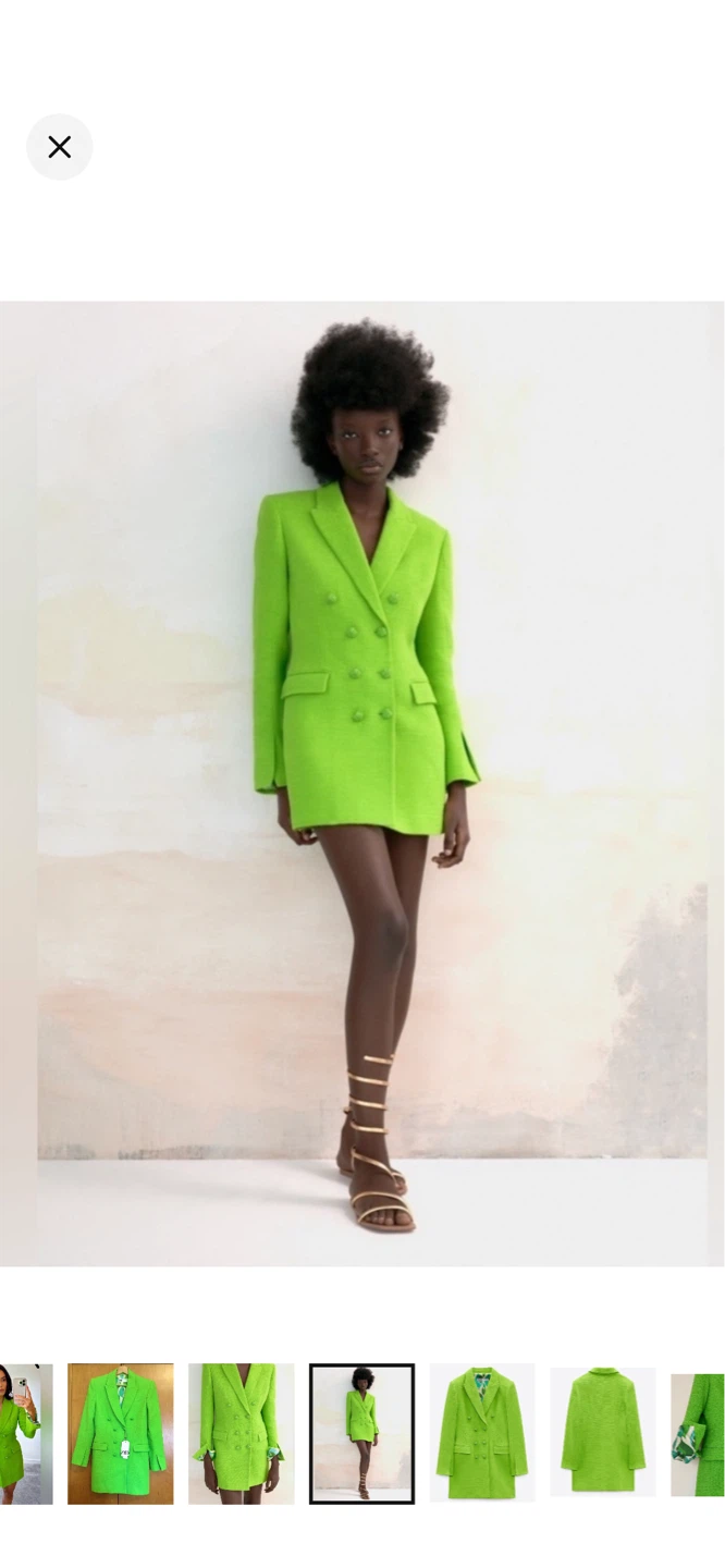 New with Tags Zara Green Double Breasted Blazer Dress - photo 5