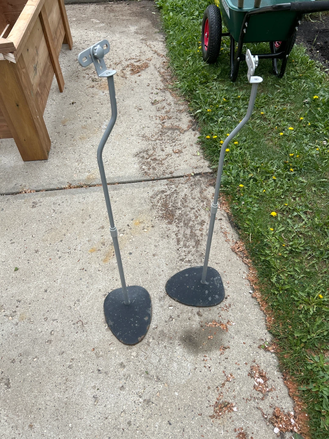Pair of Grey Speaker Stands