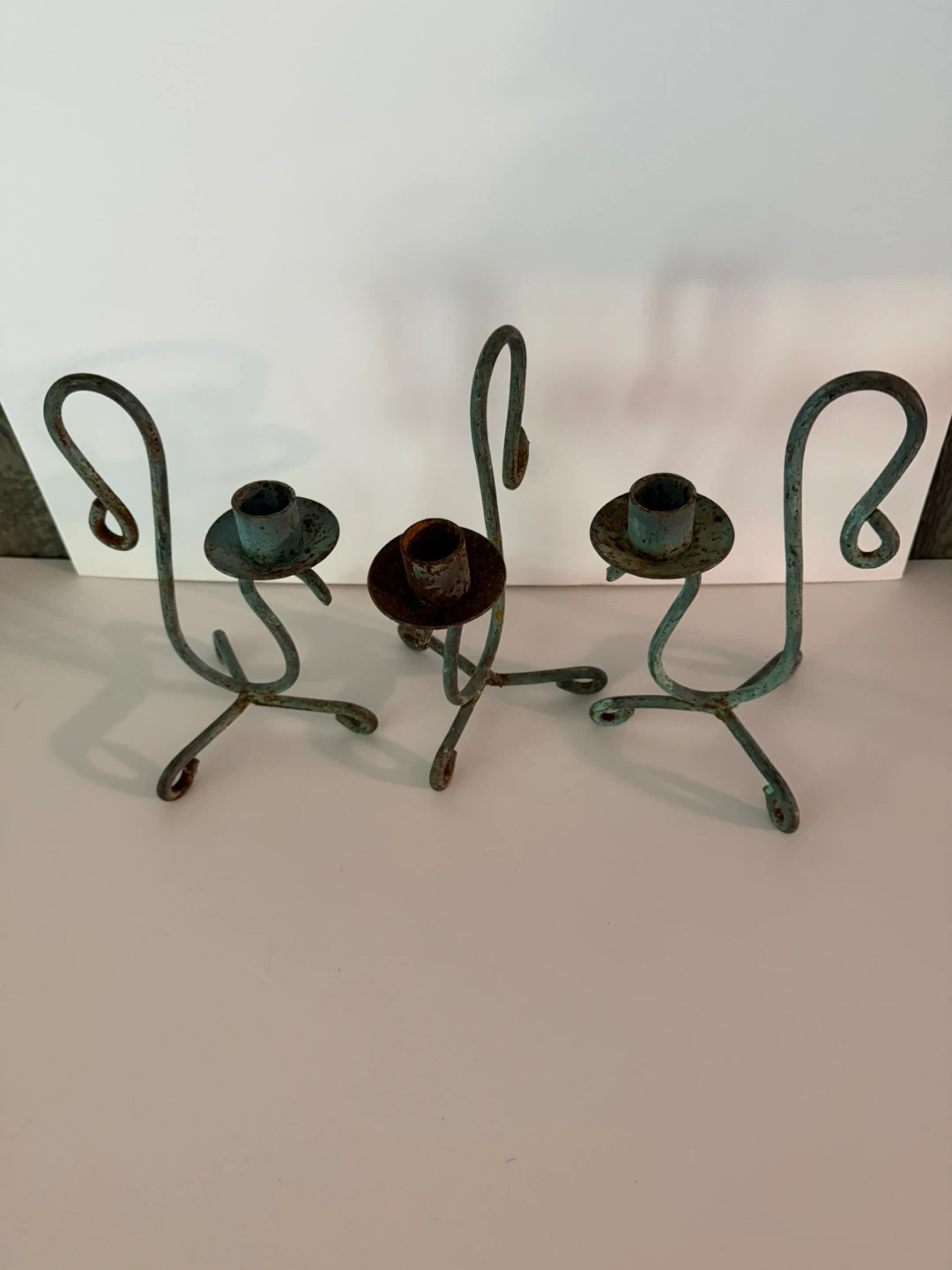Rustic iron candle holders - photo 2