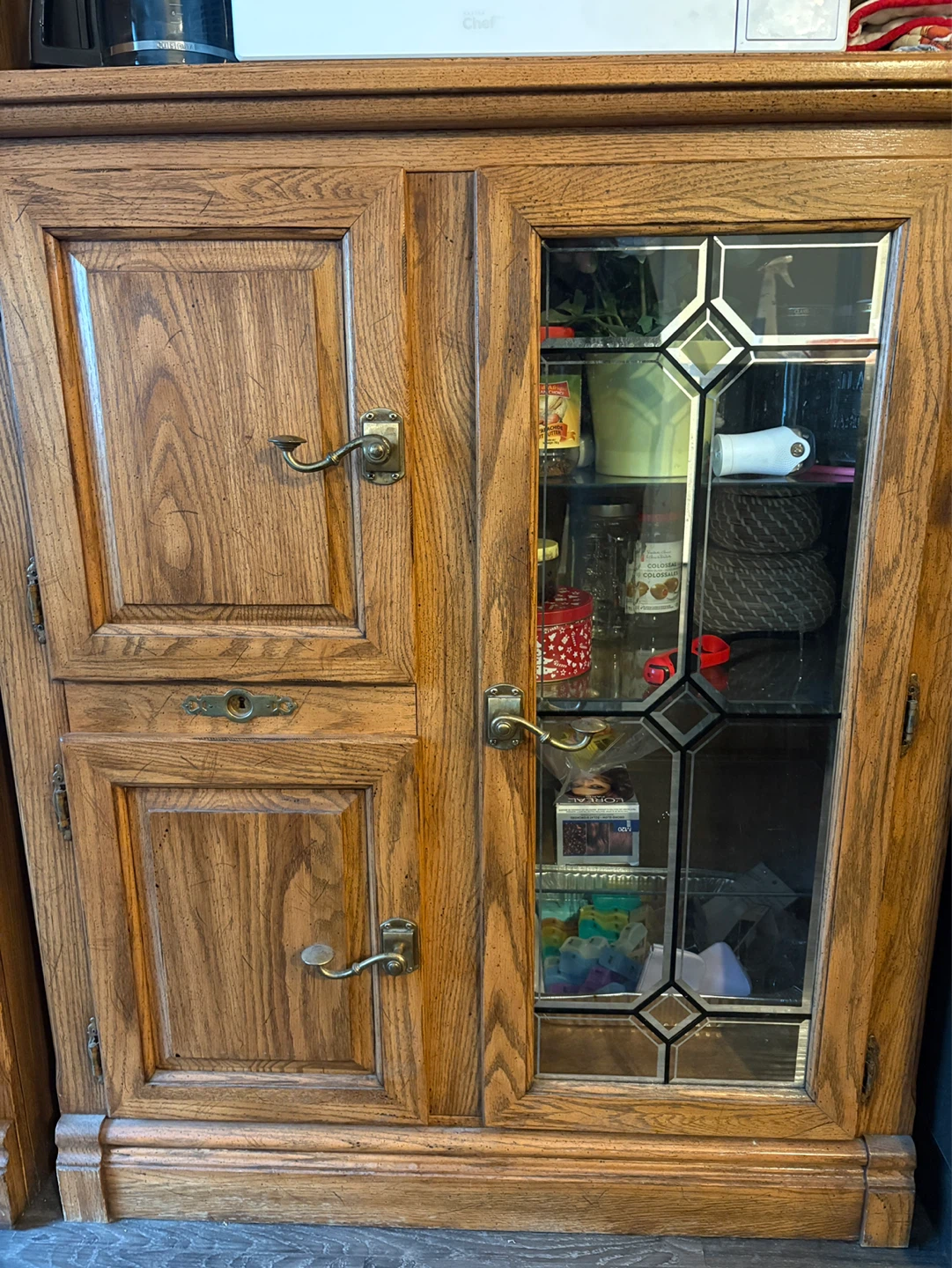Wooden Cabinet with Glass Door - photo 2