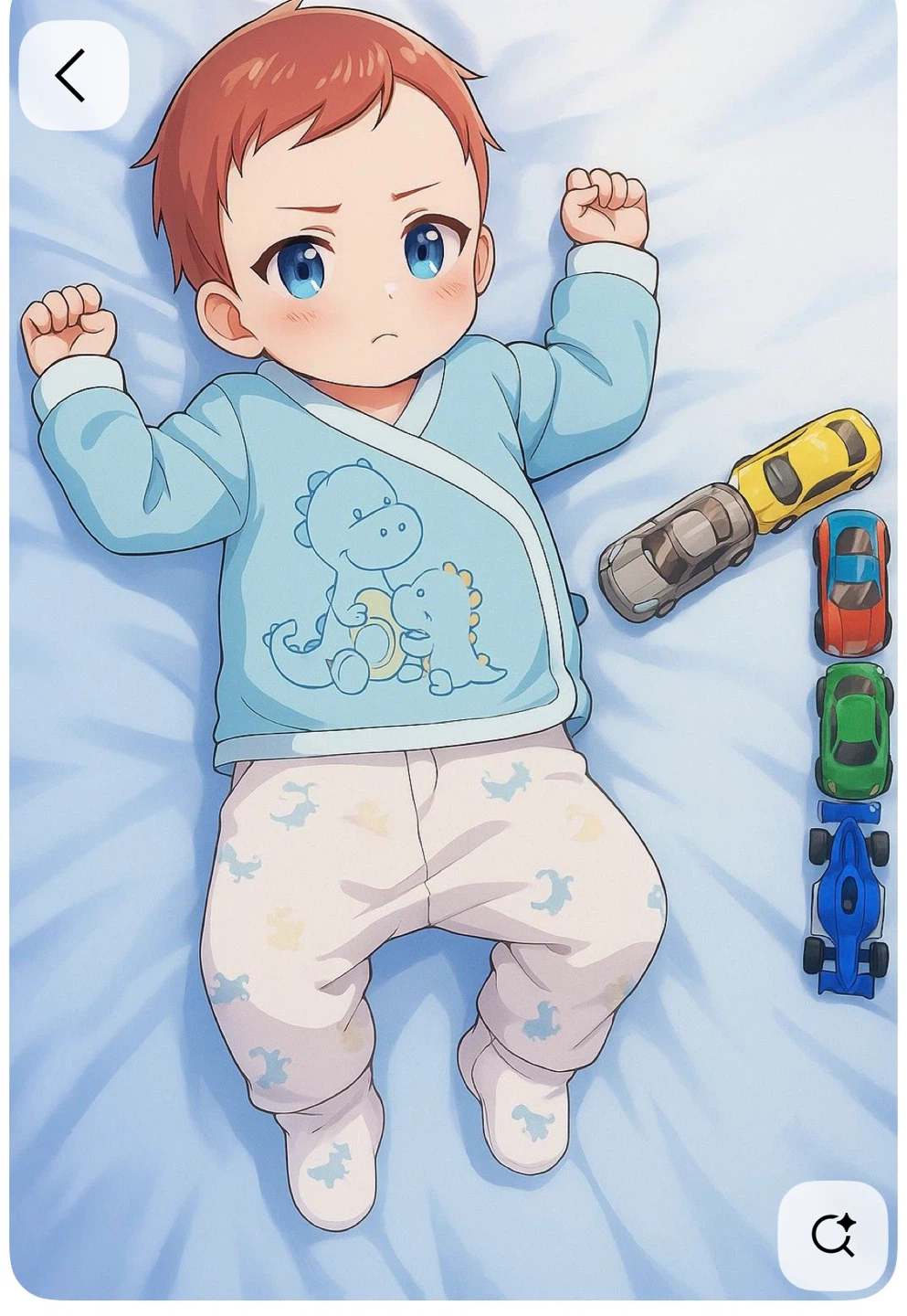 Baby Sleepsuit with Dinosaur Print