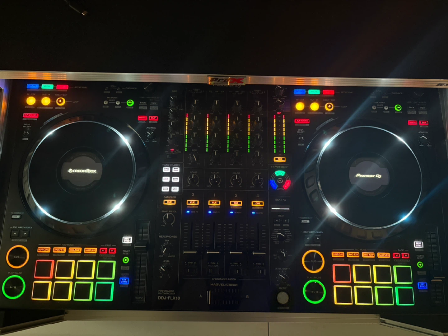 Pioneer DJ DDJ-FLX10 DJ Controller with ProX flight case