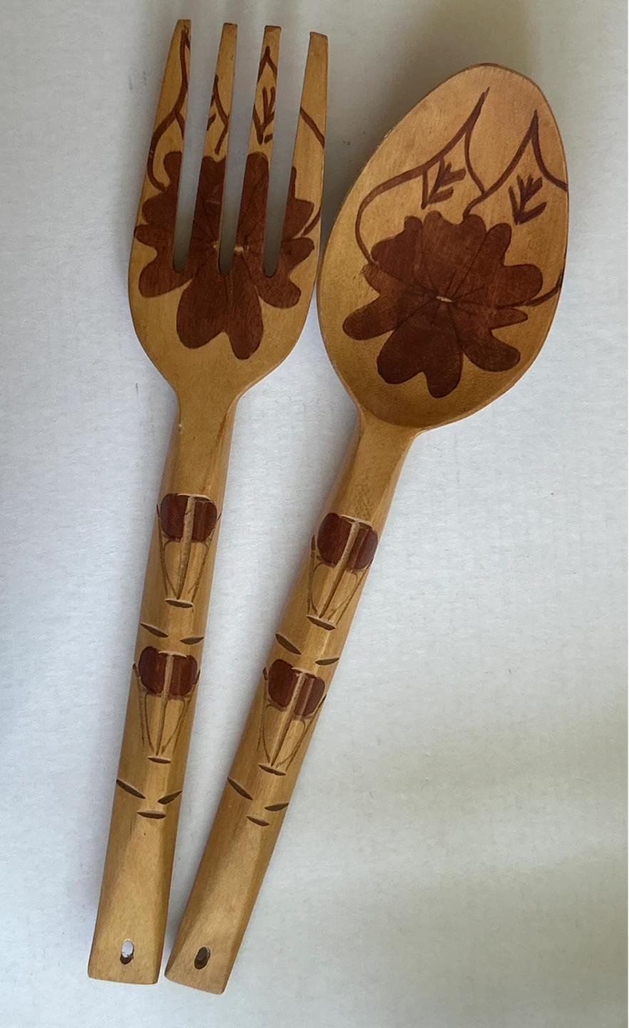 Wooden Wall Display Spoon & Fork