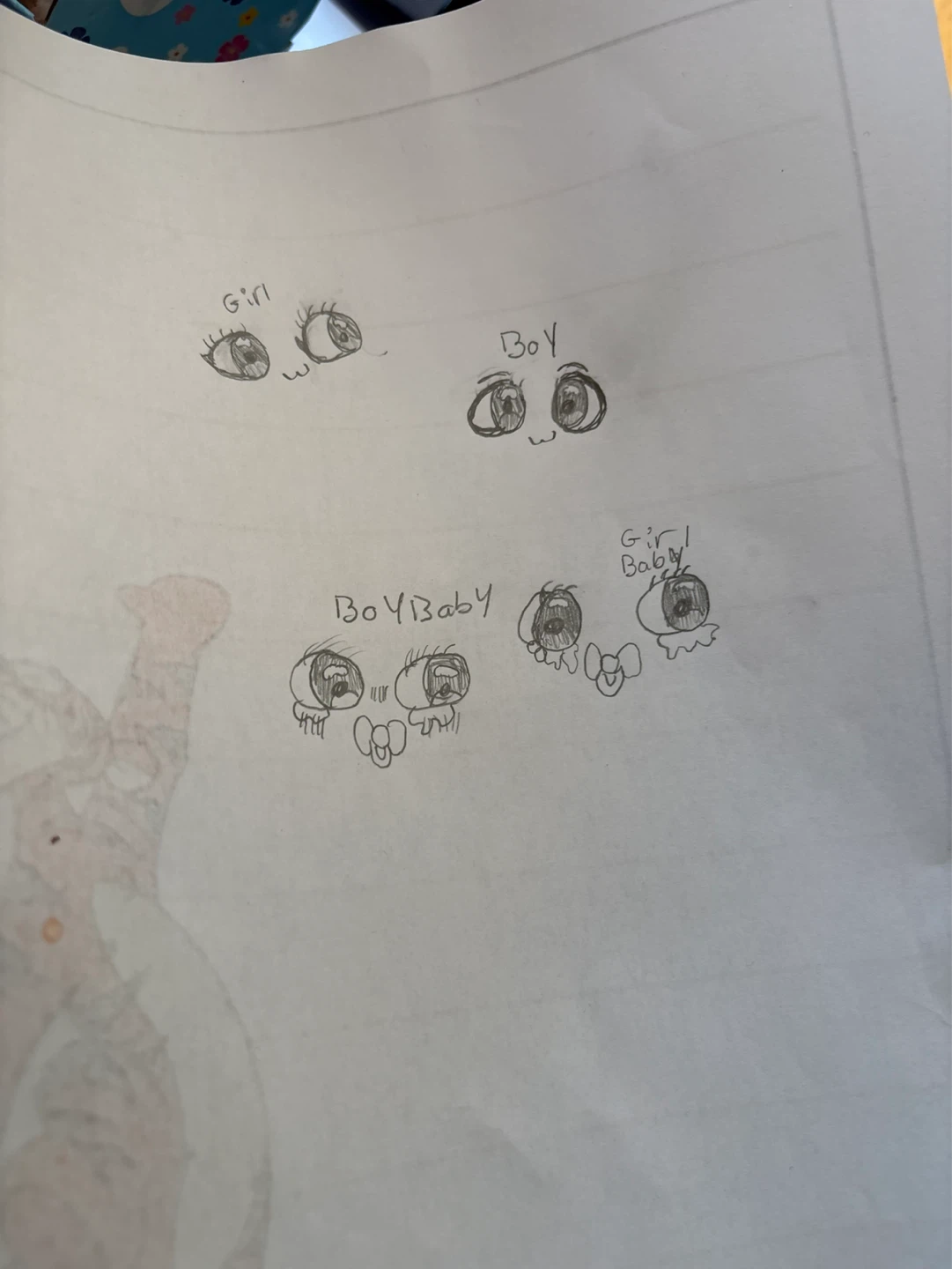 Drawing of eyes