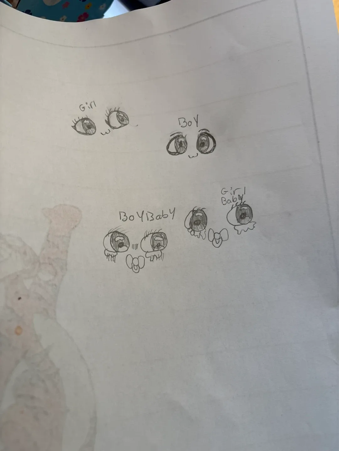 Drawing of eyes