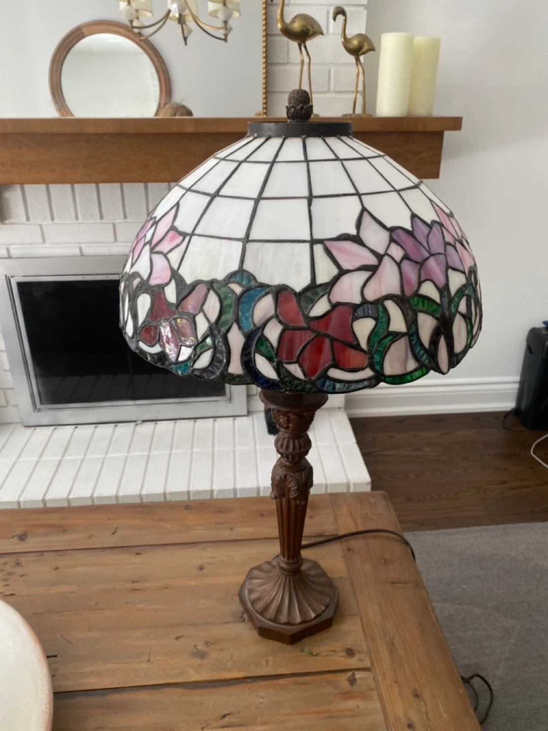Tiffany Style Stained Glass Table Lamp - photo 3
