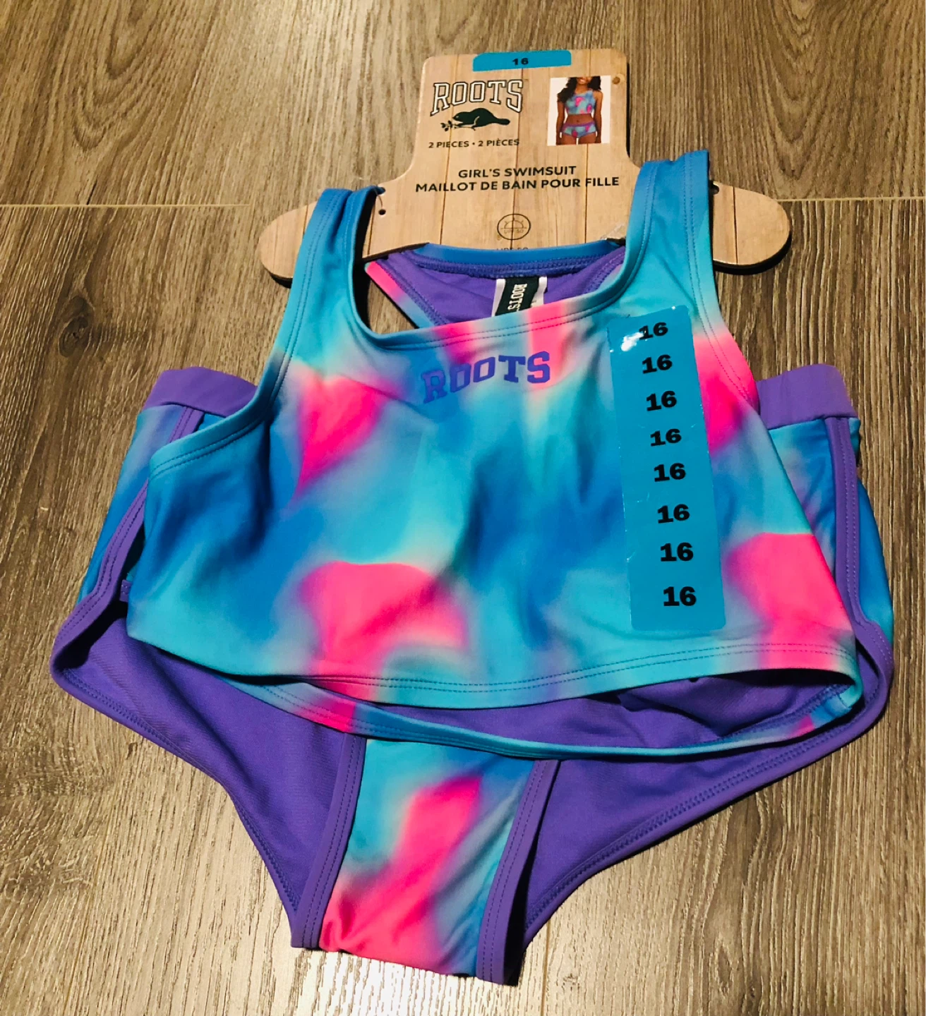 Roots Girls Swimsuit 2-Piece Size 16 - photo 2
