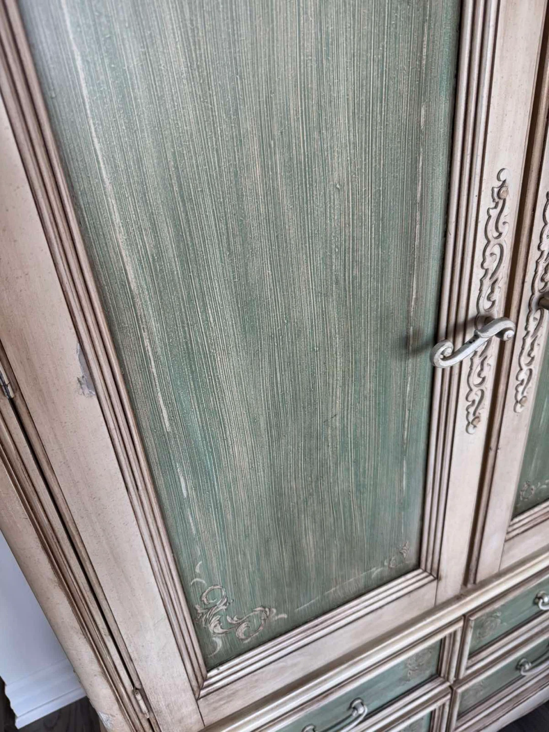 Vintage Style Armoire Wardrobe with Drawers - photo 2