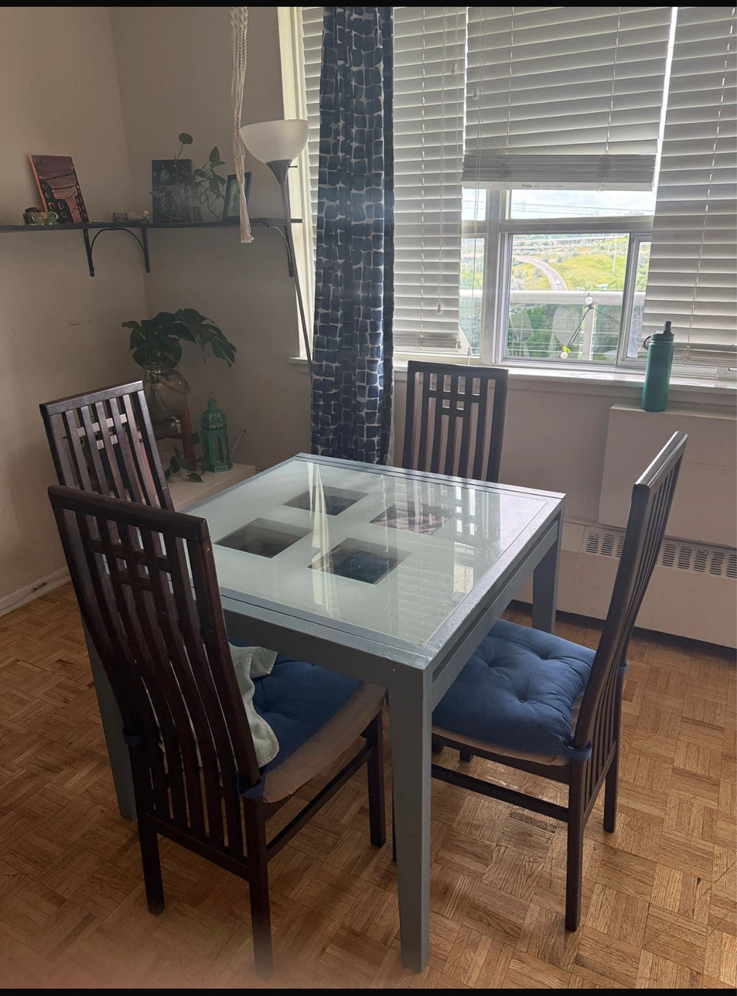 Glass Top Dining Table with 4 Chairs - photo 2