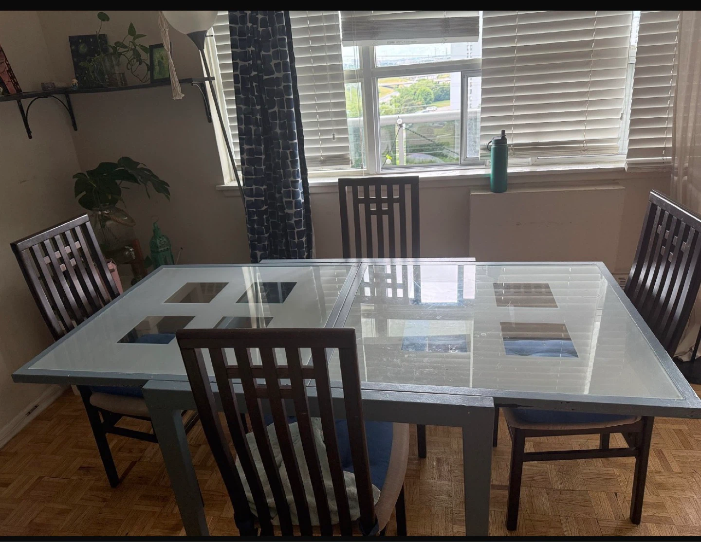 Glass Top Dining Table with 4 Chairs - photo 3