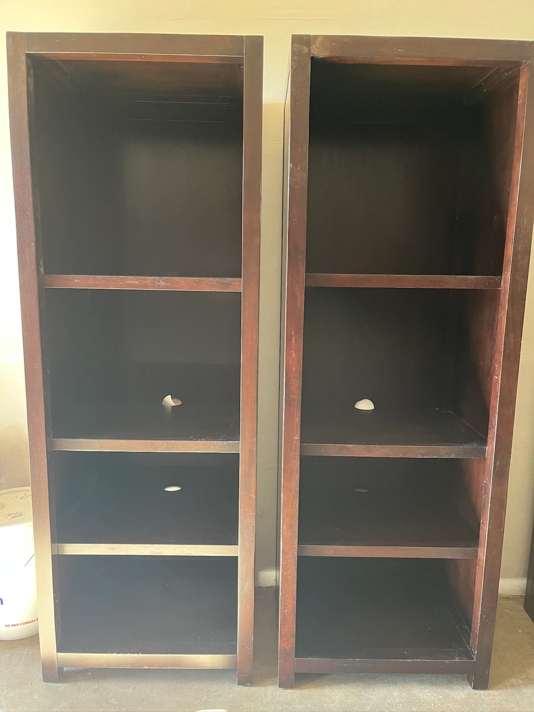 Dark Wood Entertainment Unit with Shelving - photo 2