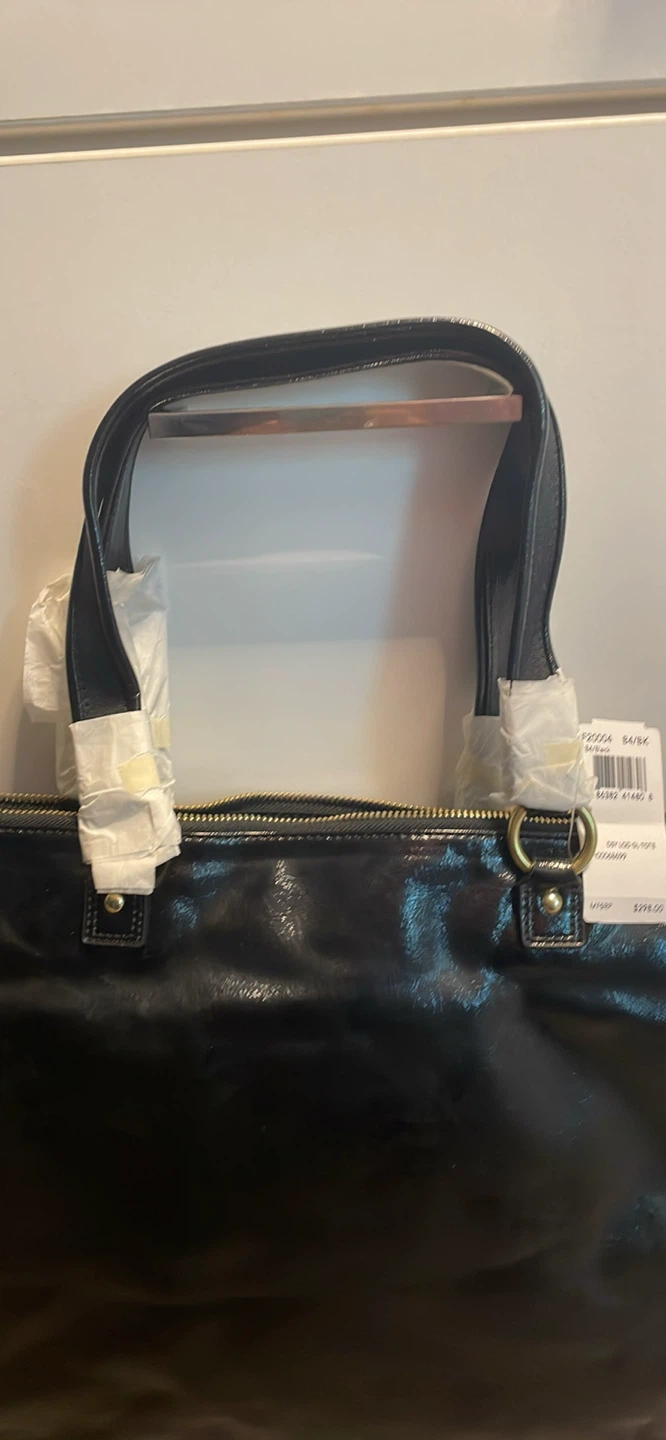 Coach Black Patent Leather Tote Bag - photo 5