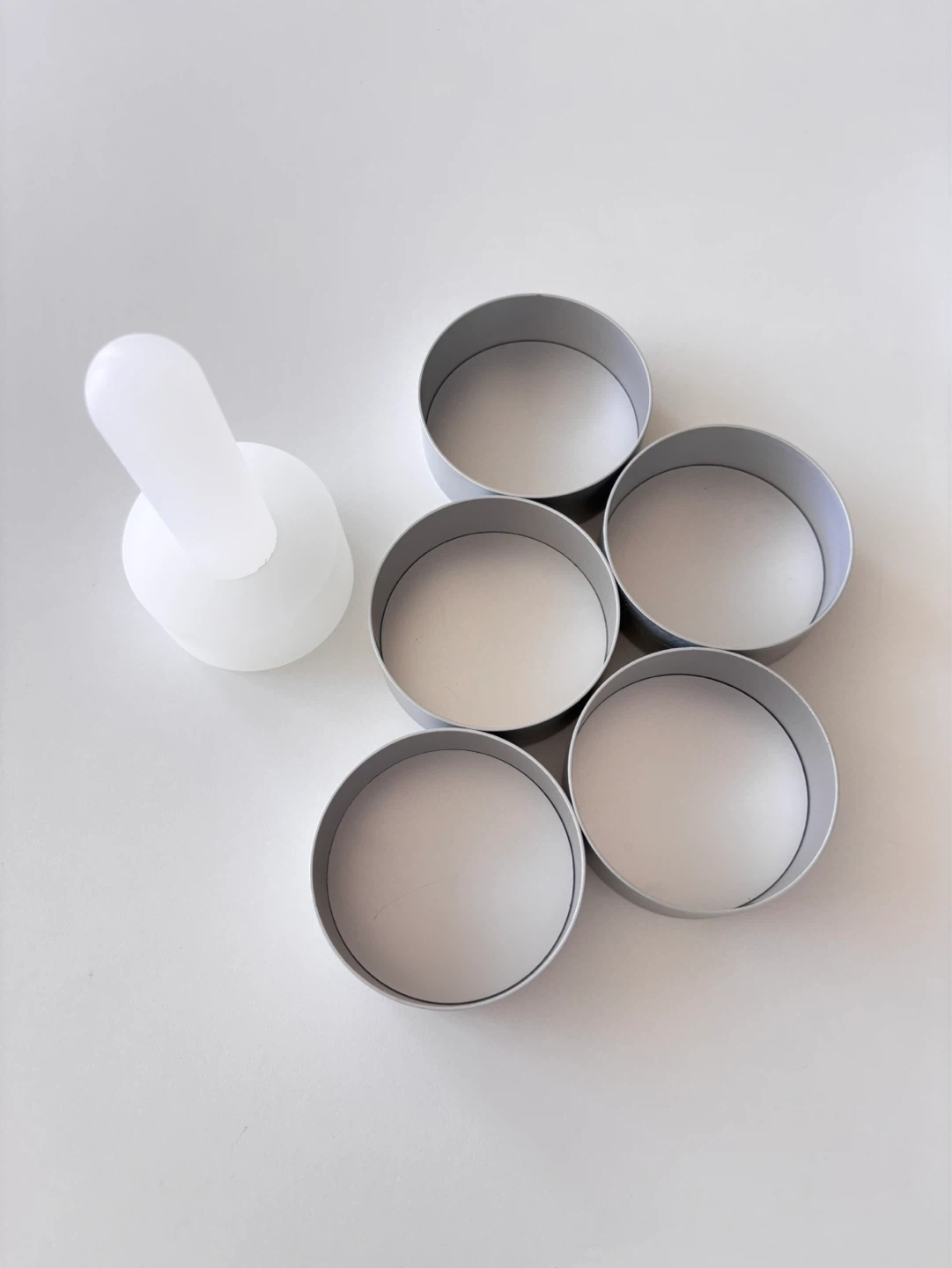 French Tart Mold Set (5 Rings + 1 Tamper Tool) - photo 4