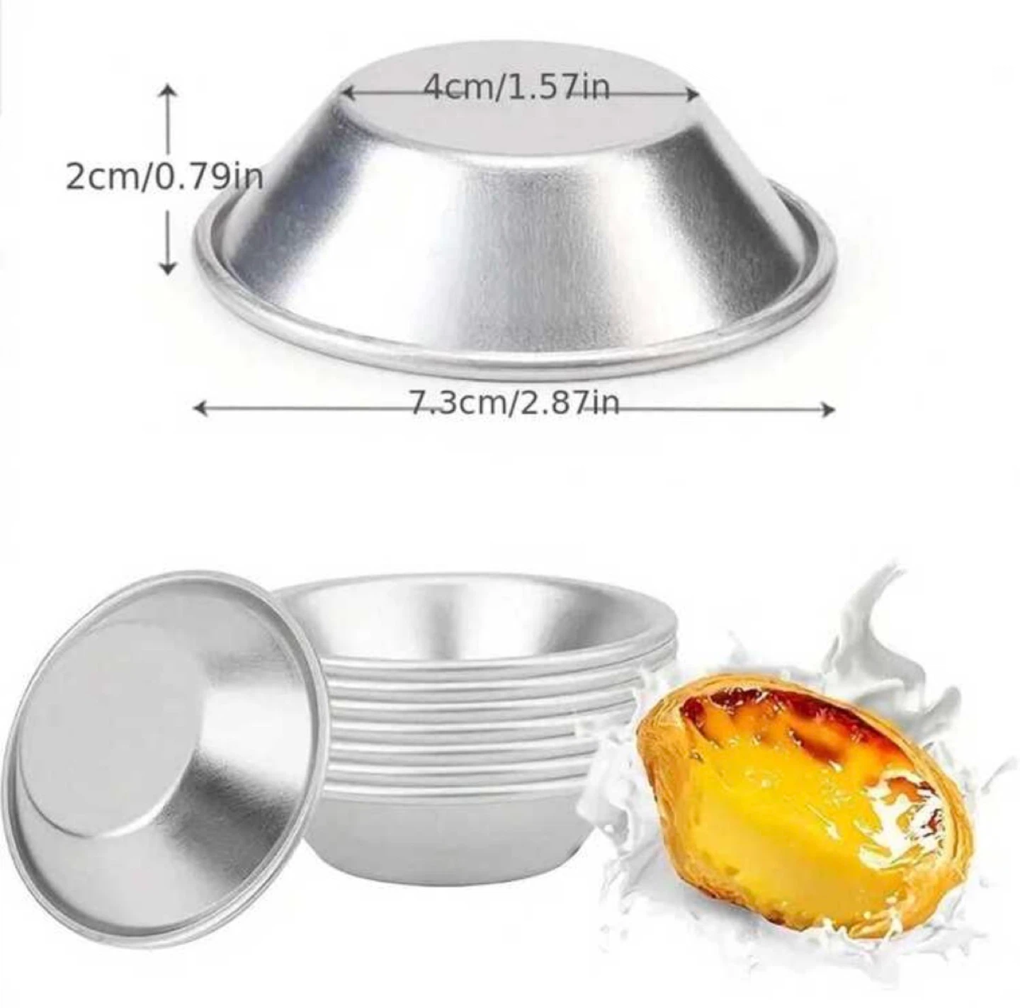 🥧 10-Piece Mini Tart Molds Set (Reusable Aluminum Baking Pans) - photo 3