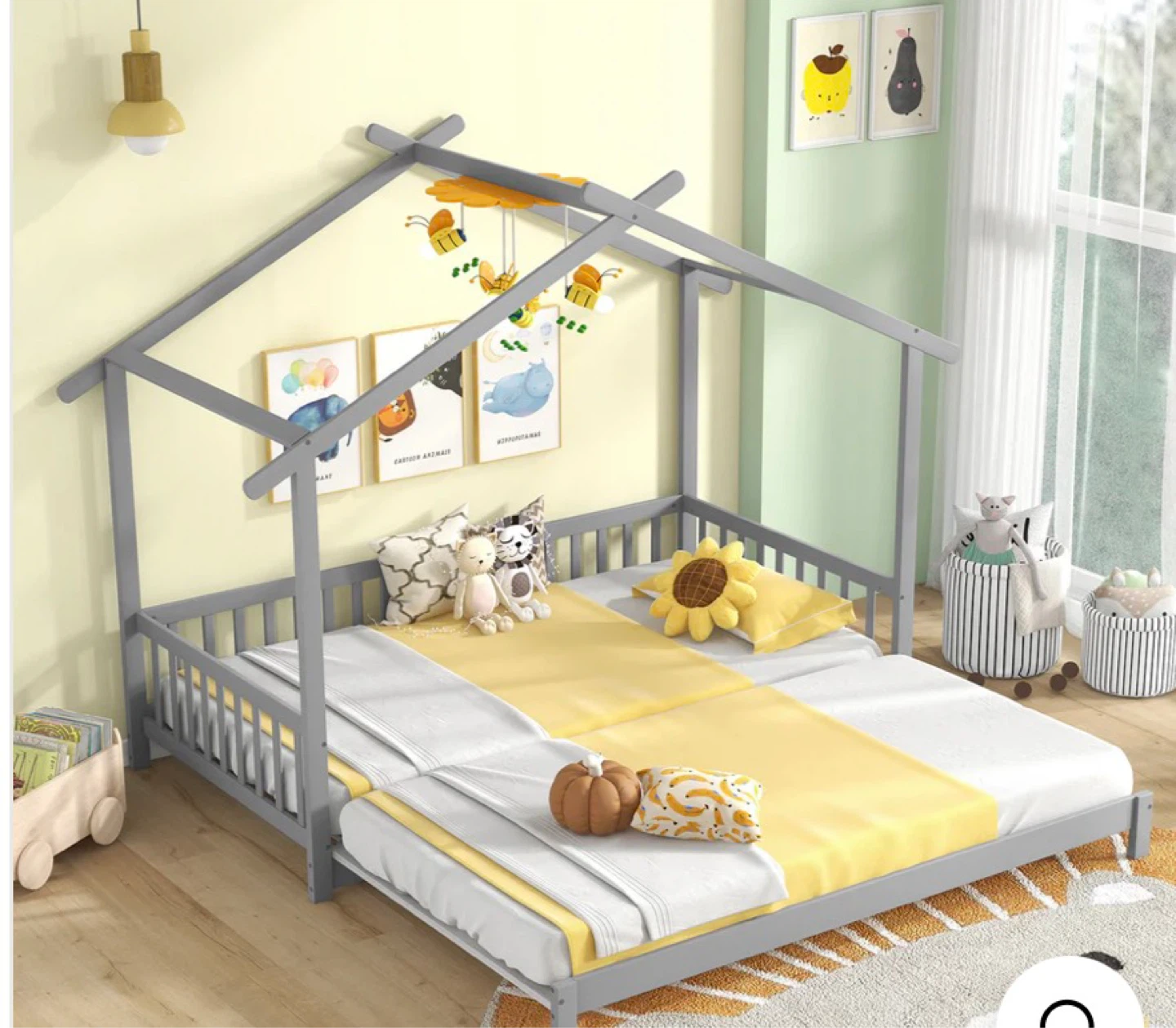 Grey extentable House Bed Frame - photo 4