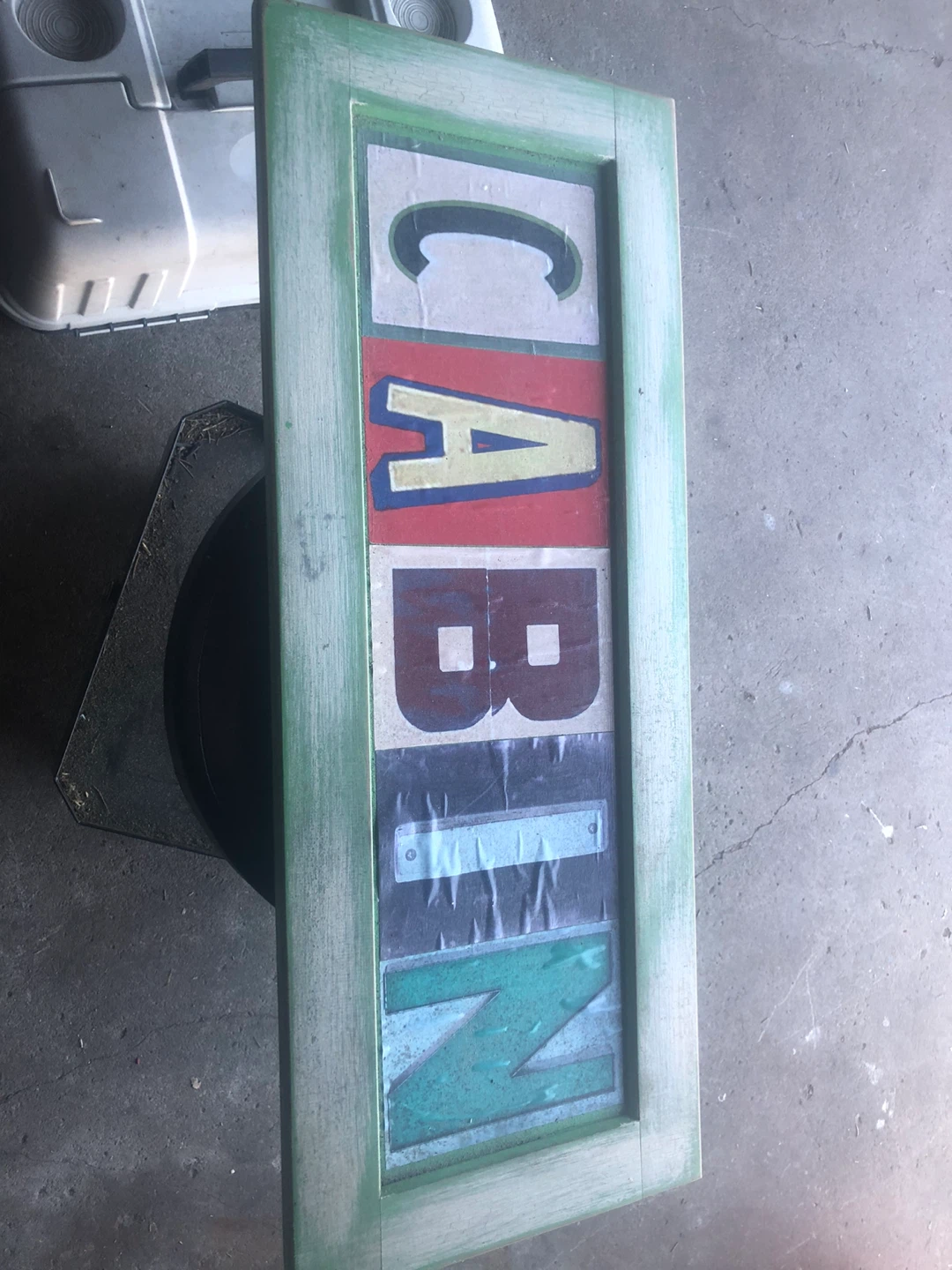 Wooden Cabin Sign