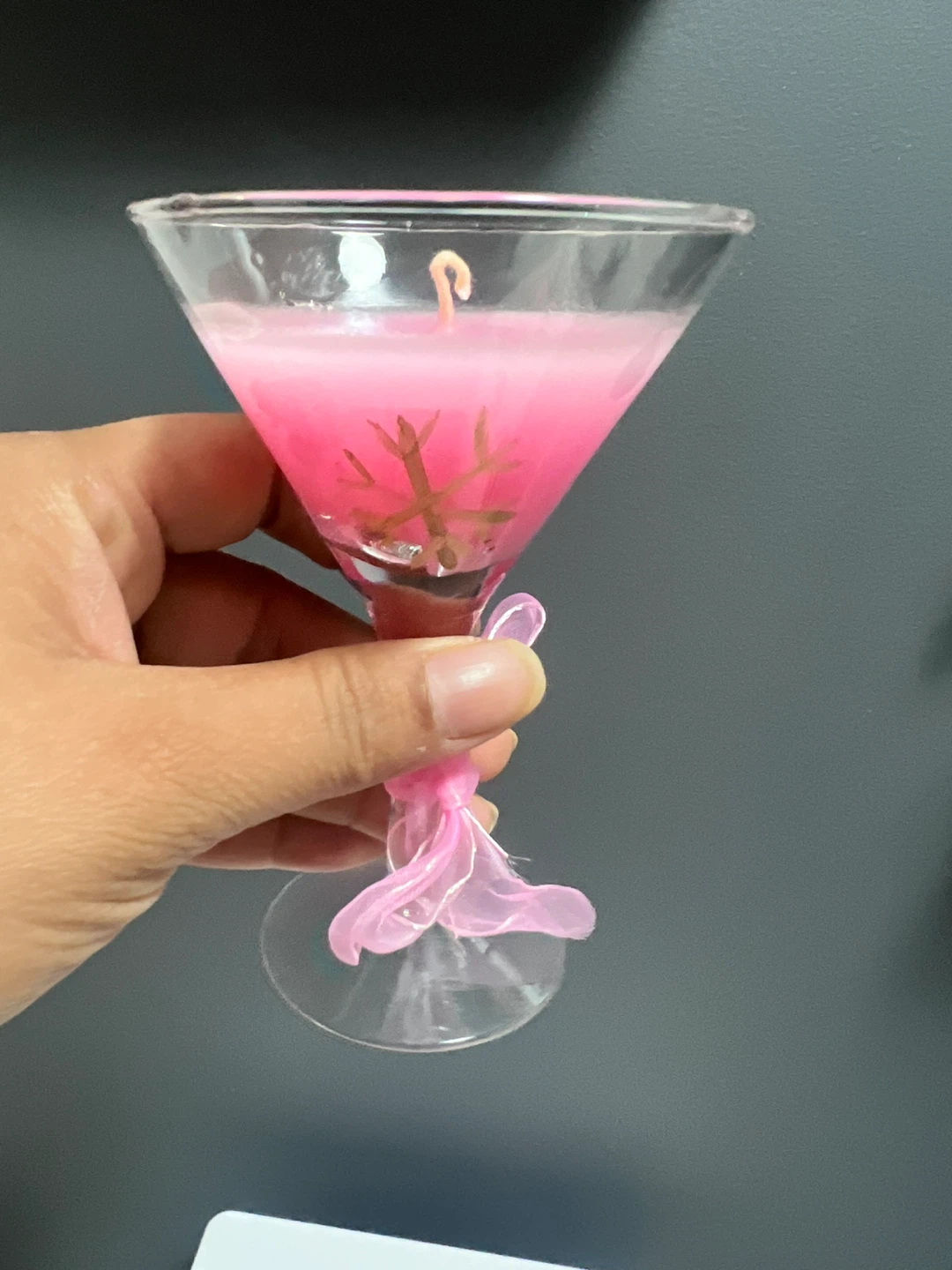 Pink Martini Glass Candle - photo 3
