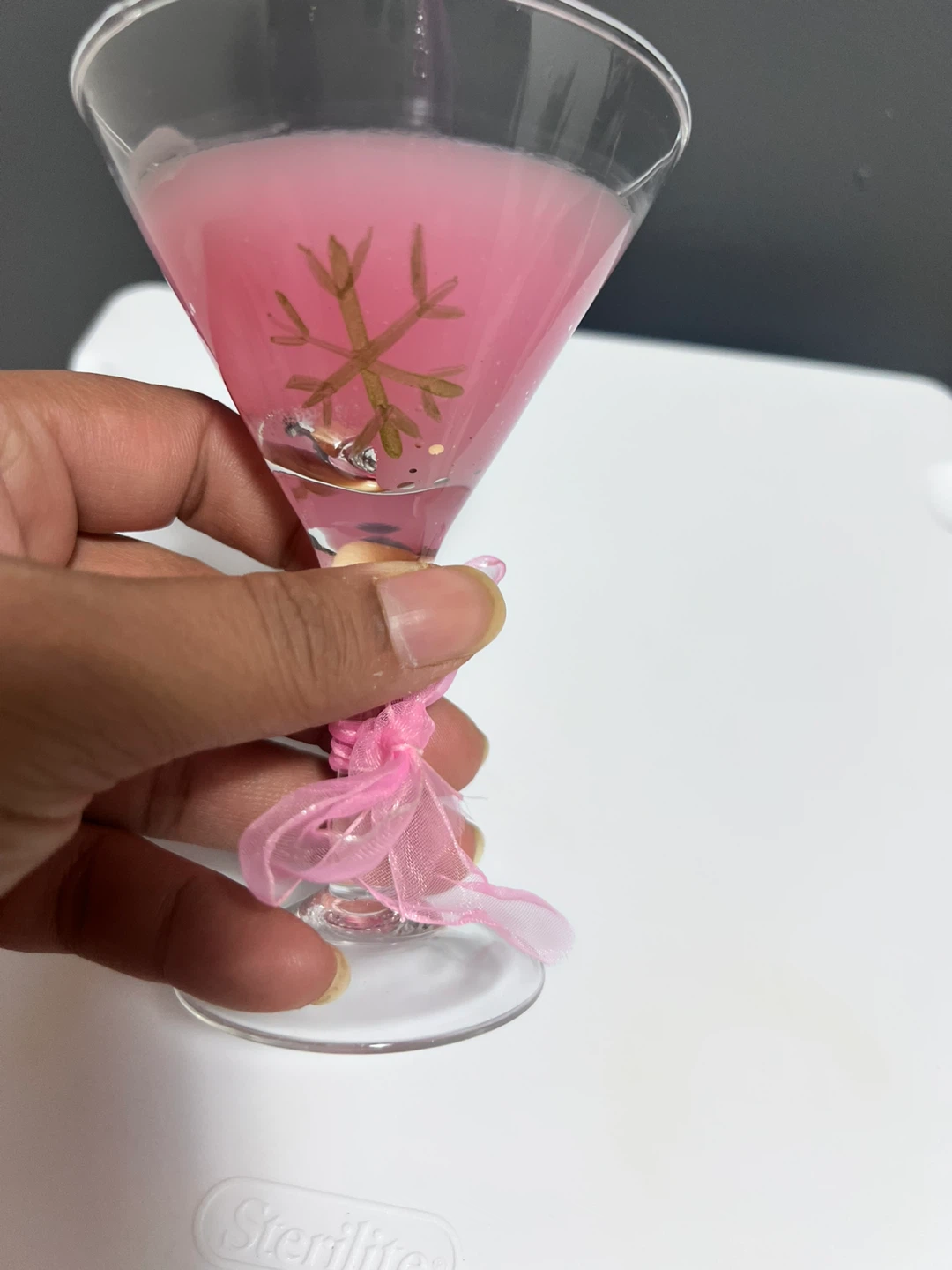 Pink Martini Glass Candle - photo 4