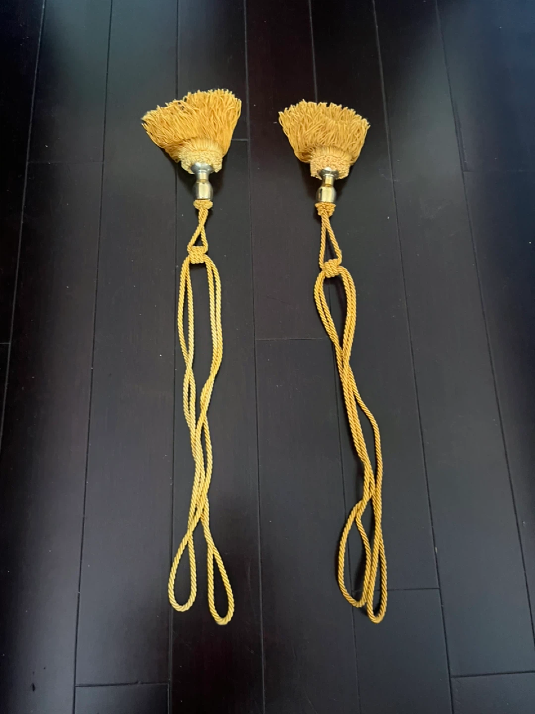 Set of 4 Curtain Tie-Back Tassels - Burgundy & Gold - photo 5