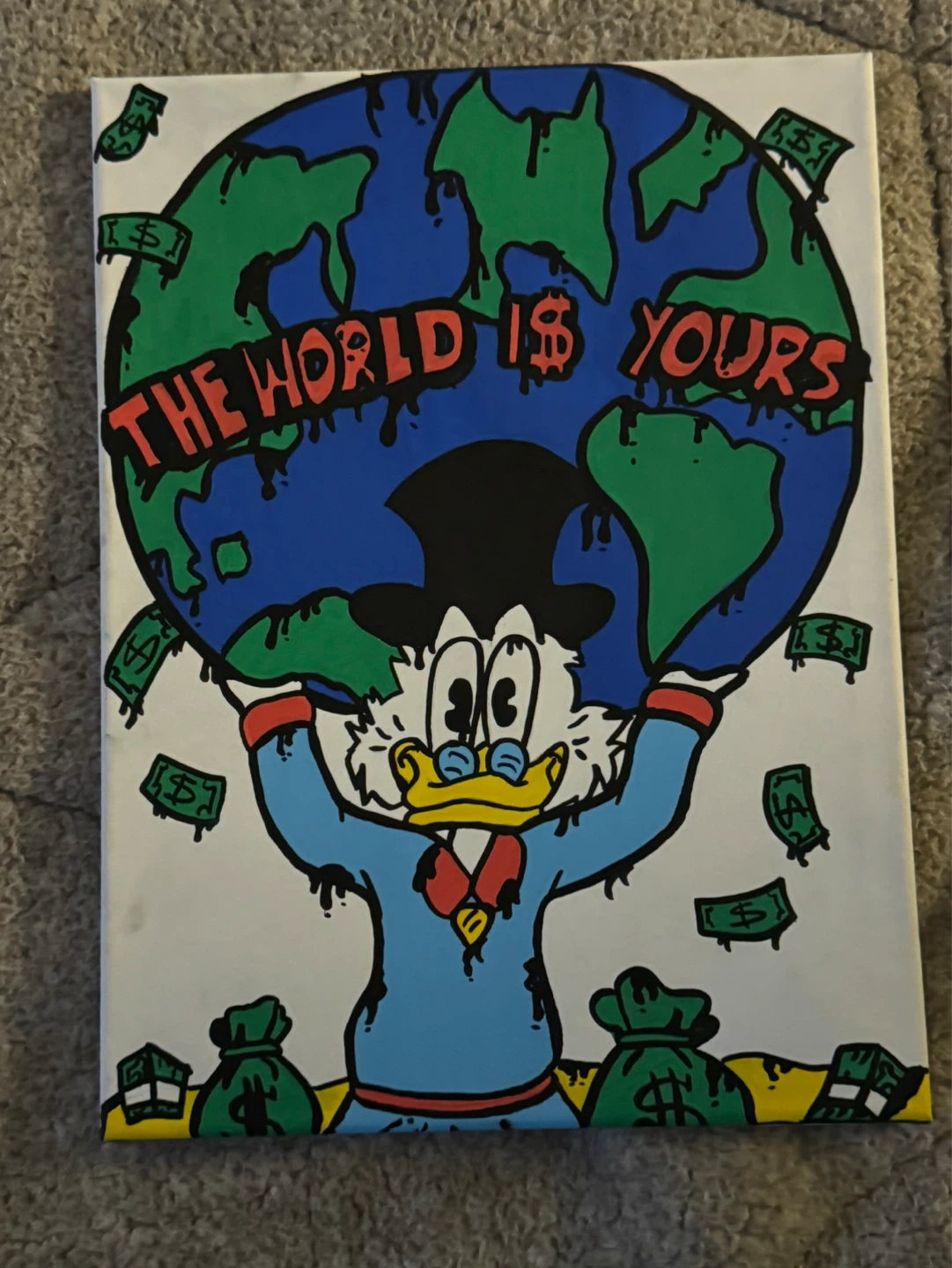 McDuck the world is yours painting