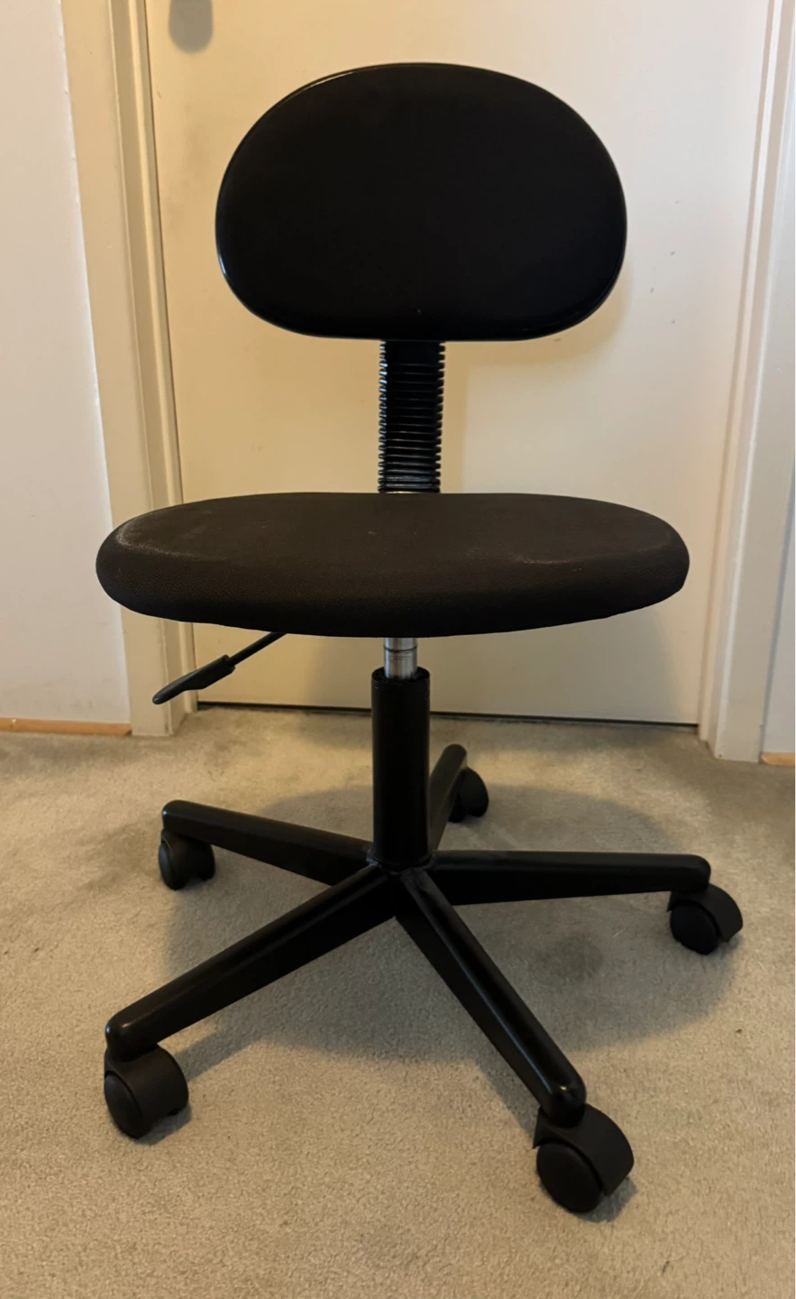 Black Office Chair with Wheels - photo 2