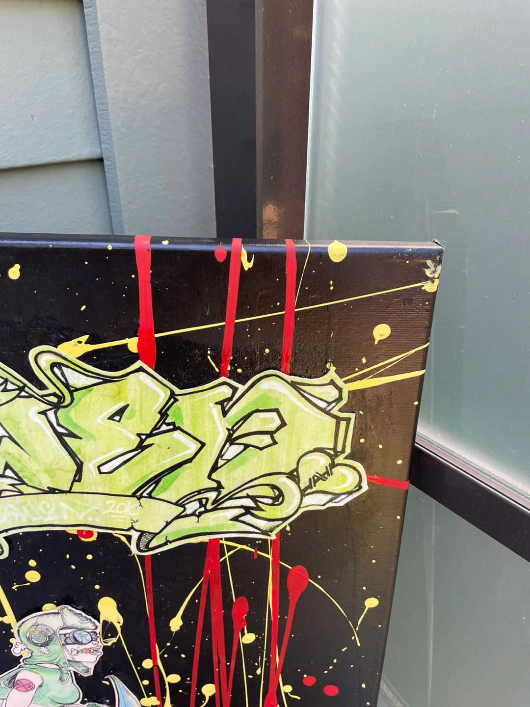 Train Girl Graffiti Street Art Mixed Media Painting - photo 5
