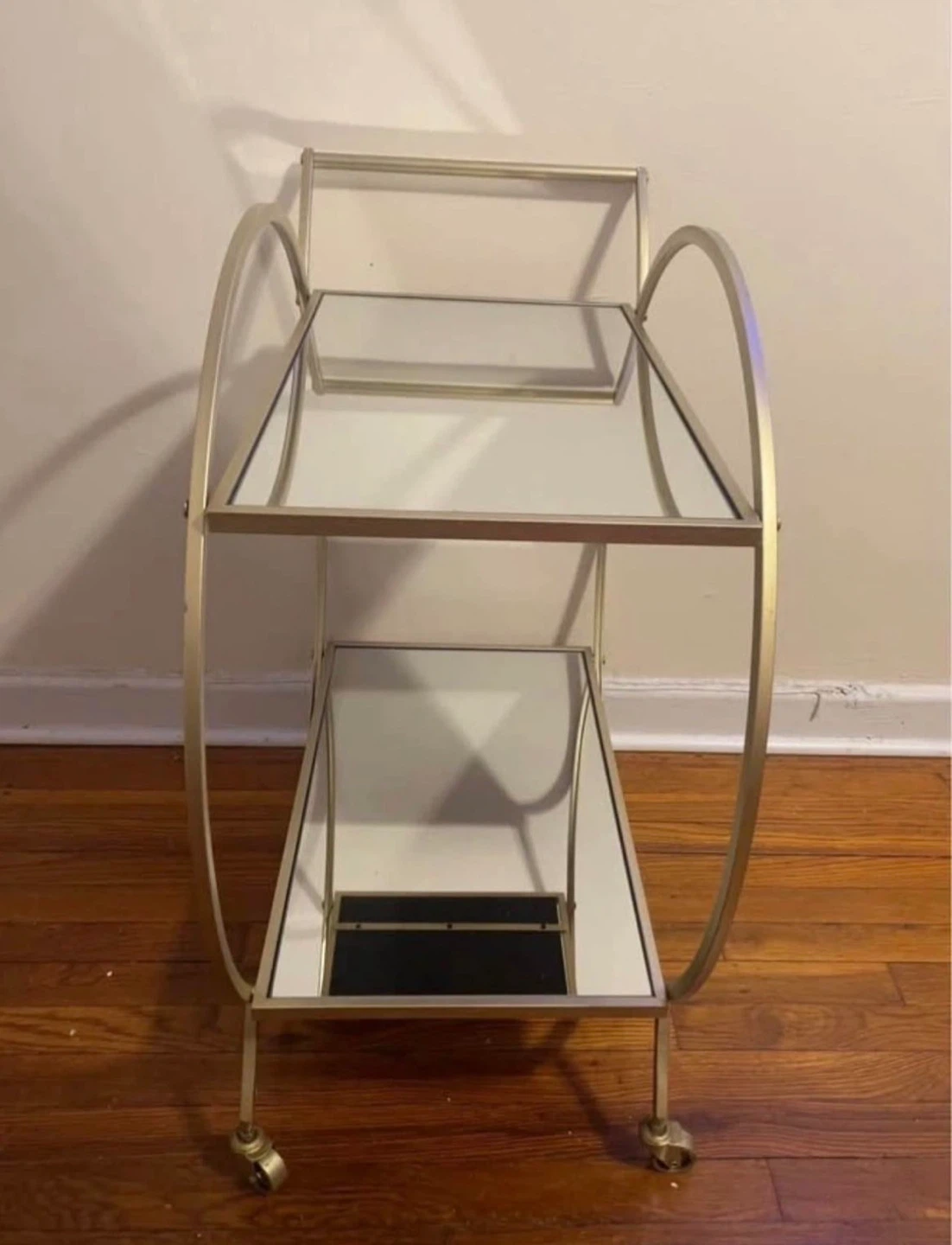 Mirrored Rolling Bar Cart $70 - photo 5