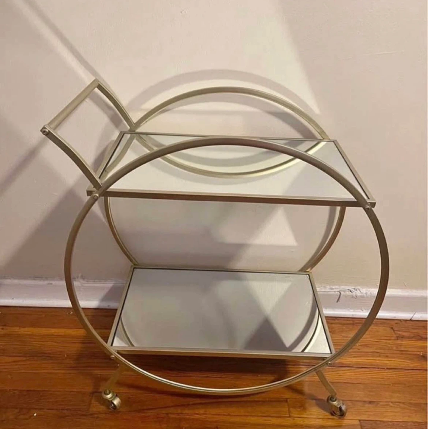 Mirrored Rolling Bar Cart $70 - photo 2