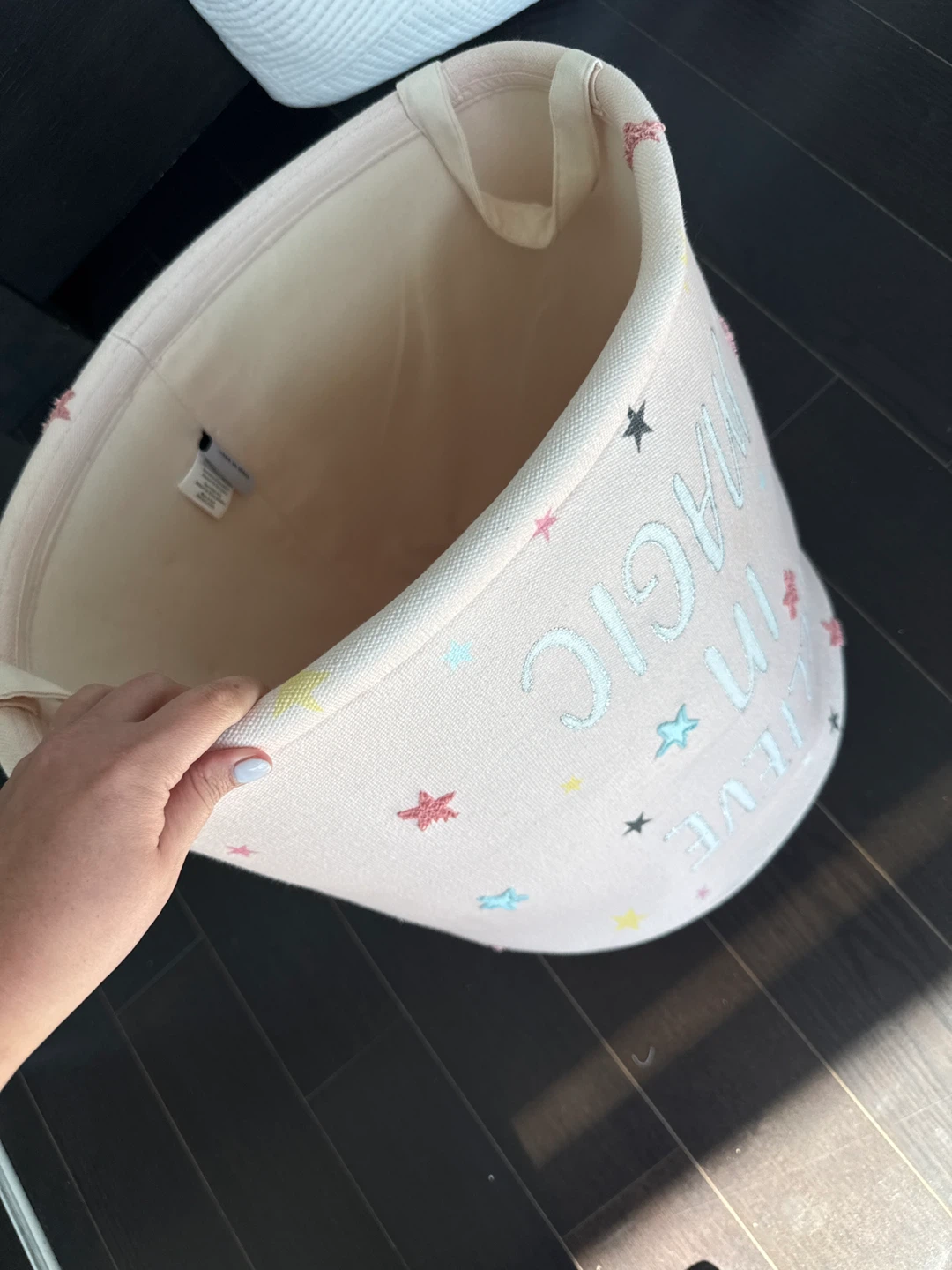Storage Basket with "Believe in Magic" Text - photo 3