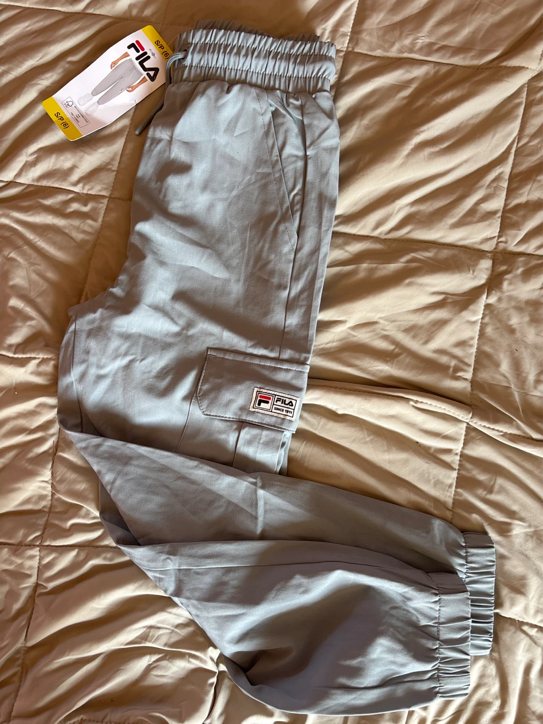 Boys Fila Grey Jogger Pants - S/P (6)