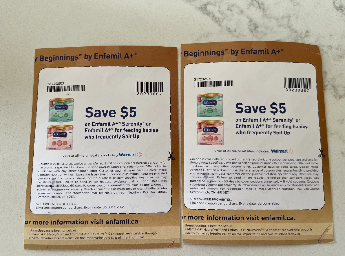 2×$5 Enfamil coupon