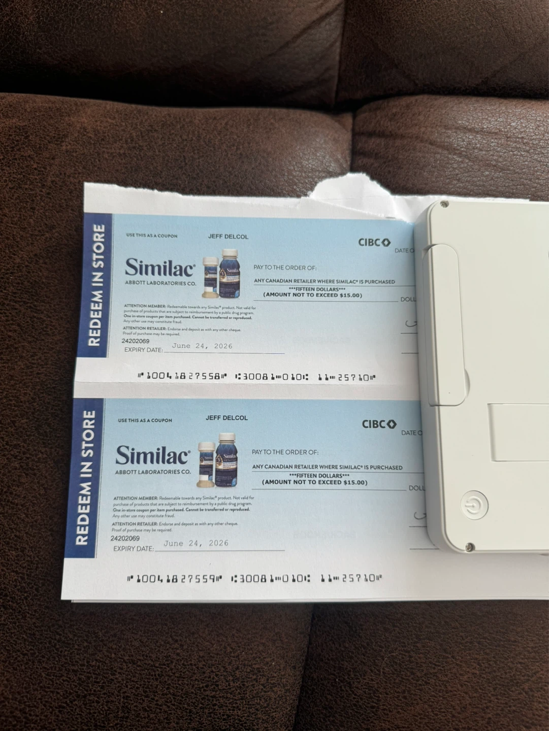 Similac $15 Coupons (2)
