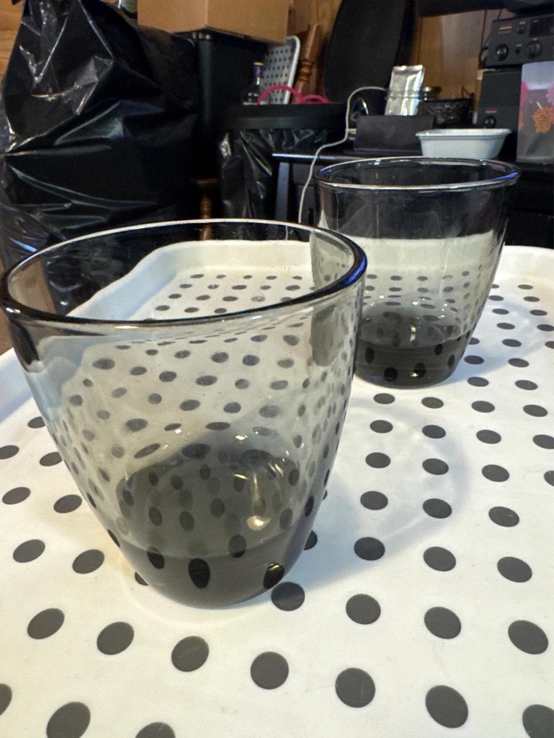 Set of 2 Black Smokey Drinking Glasses - photo 2