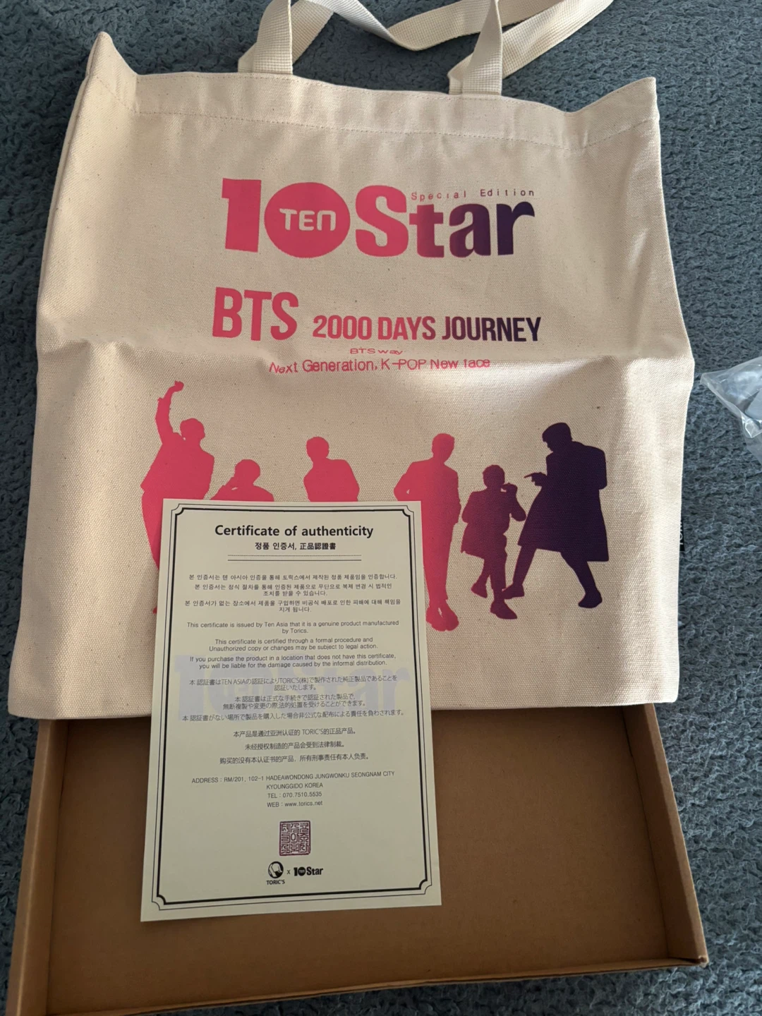 BTS 2000 Days Journey Special Edition Tote Bag and Magazine Set - photo 2