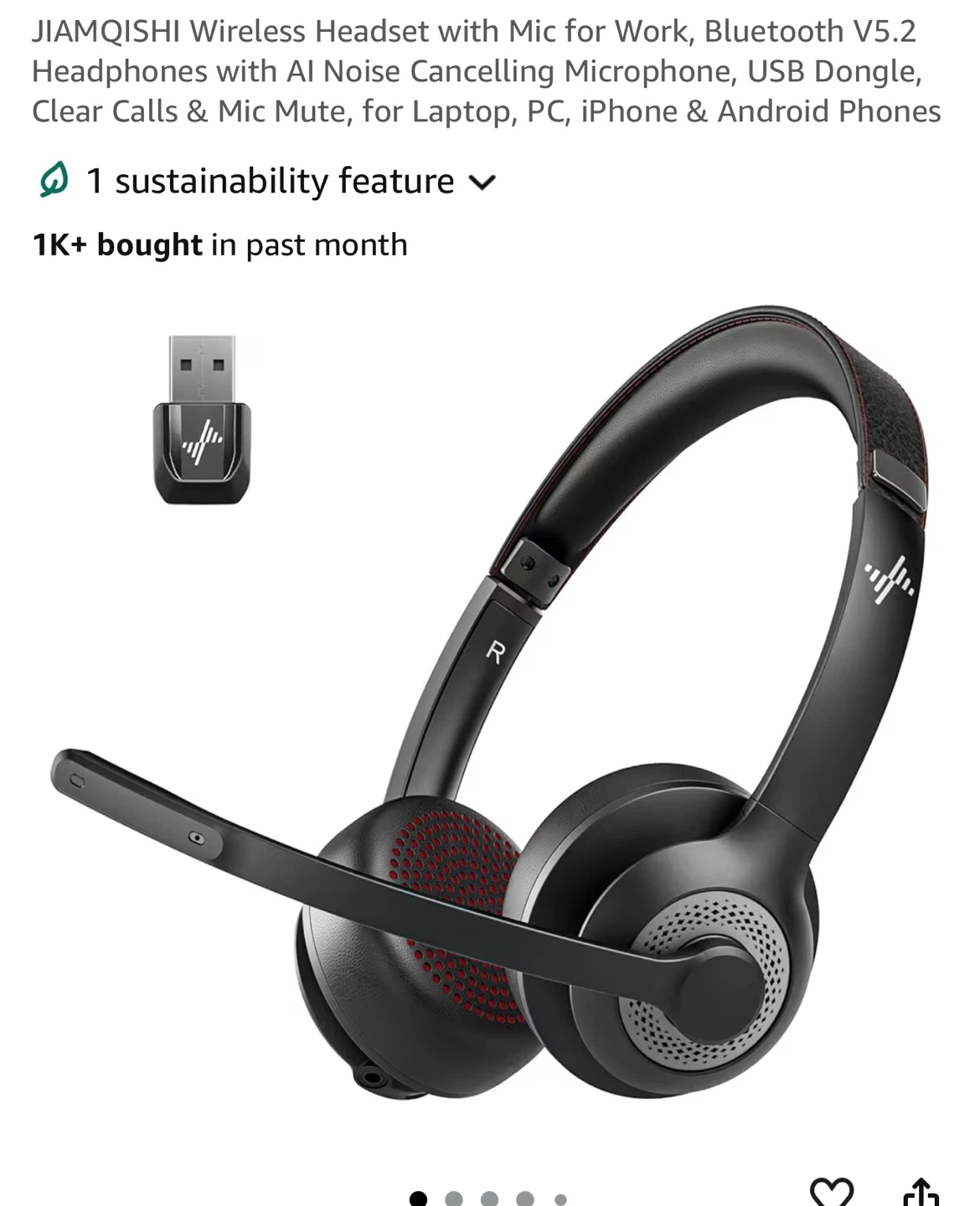 JIAMQISHI Wireless Headset with Mic