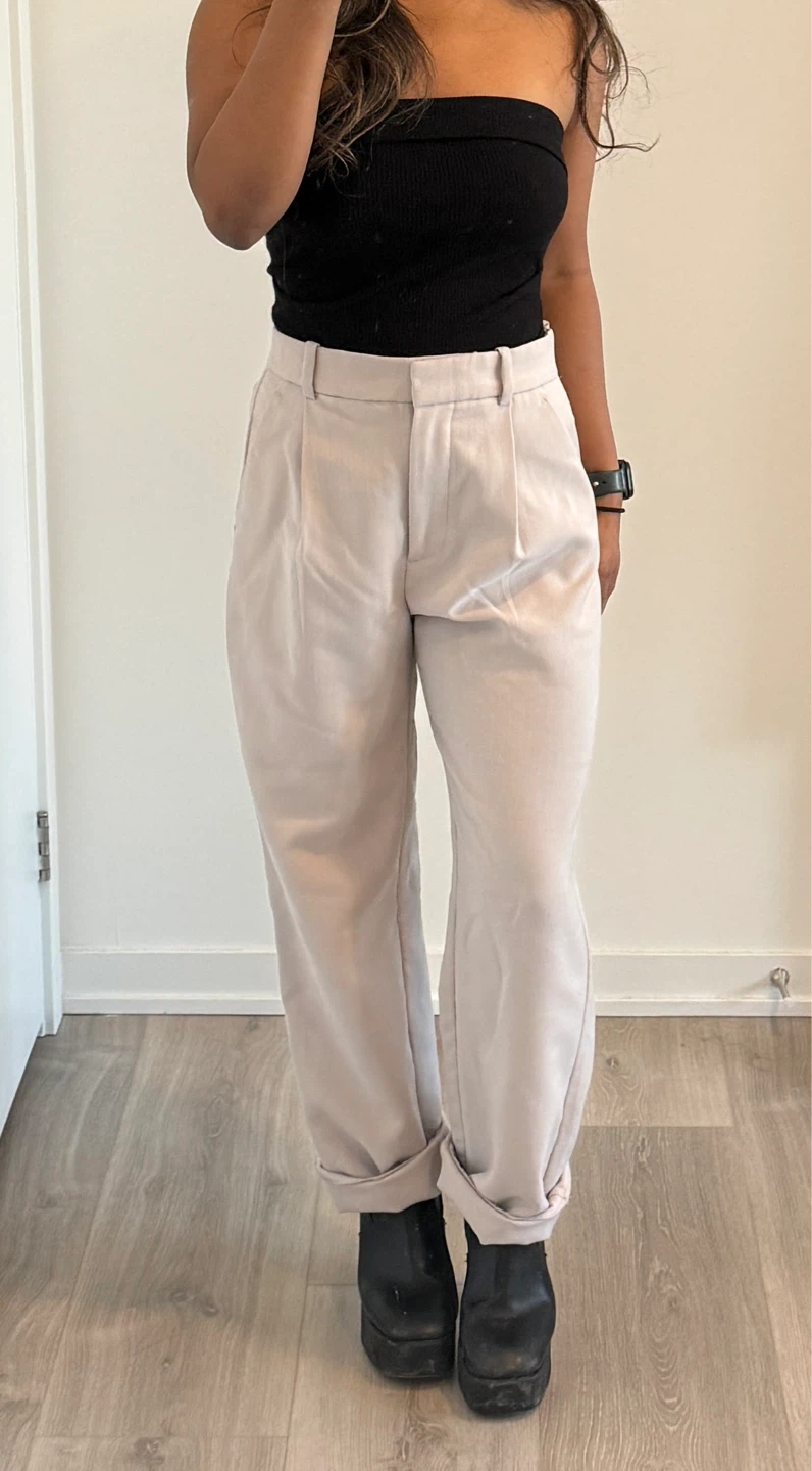 Abercrombie & Fitch Beige Tailored Pants