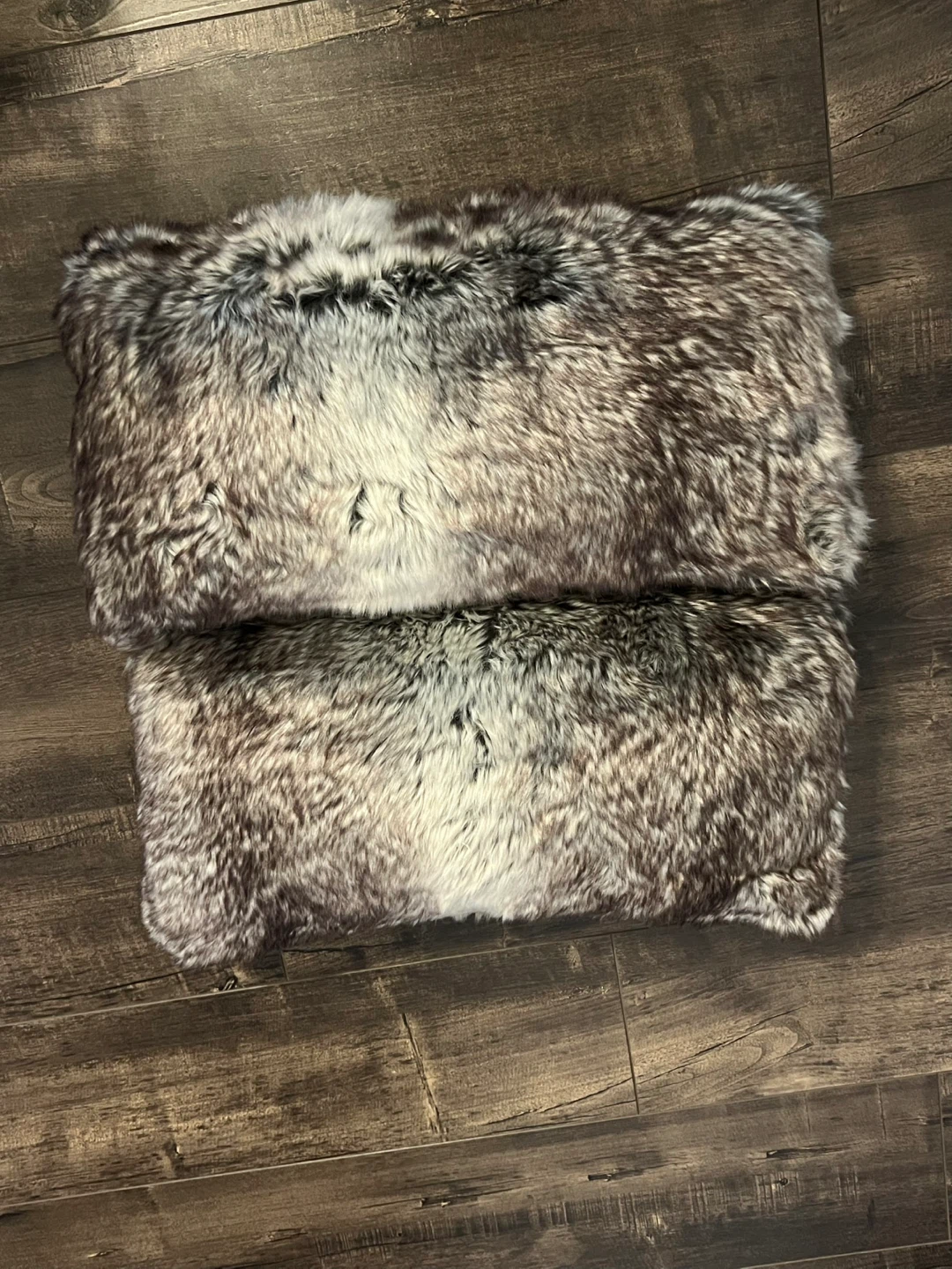 Faux Fur Throw Pillow Covers Set of 2