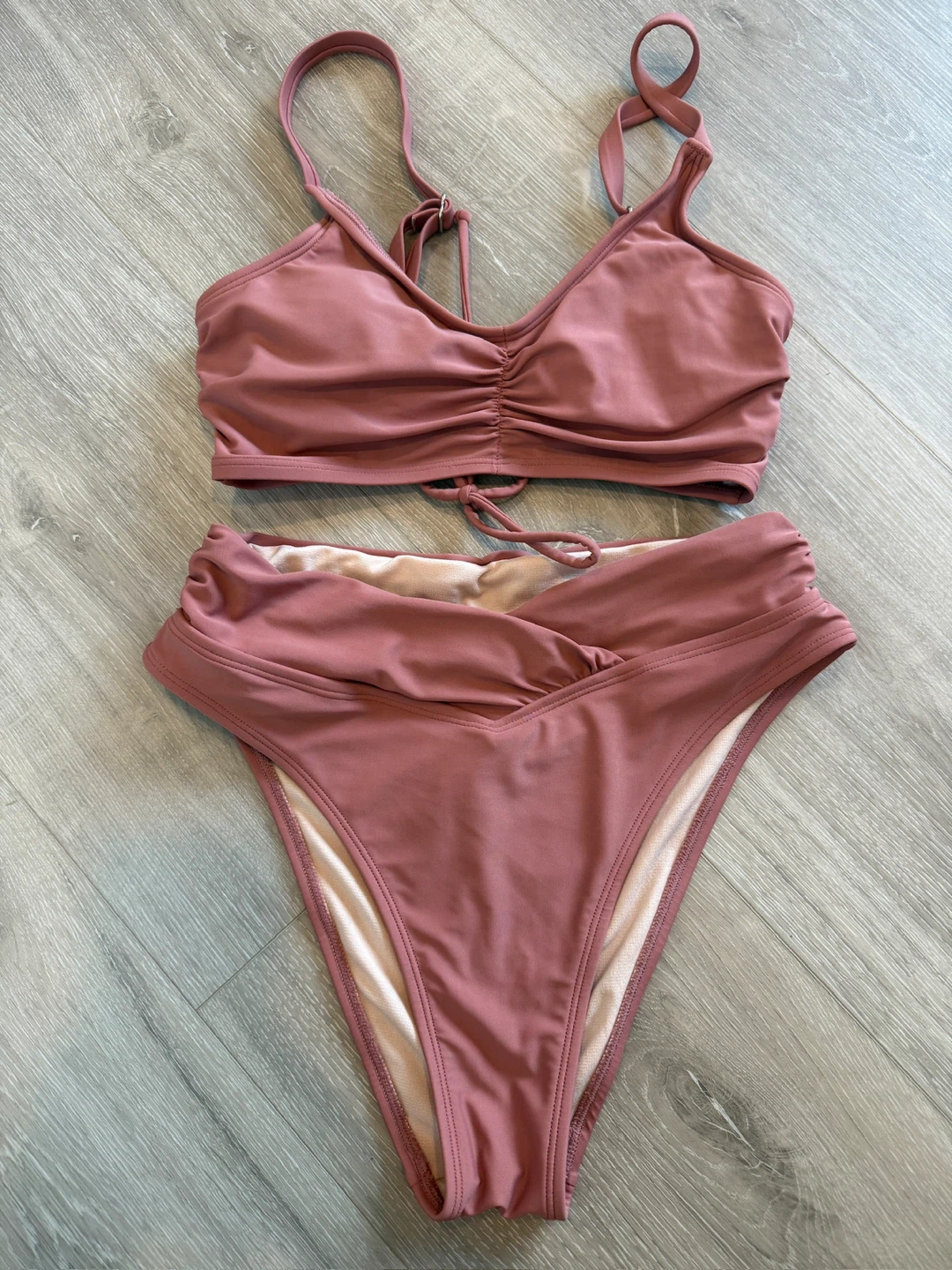 Cupshe Pink Ruched Bikini - XS