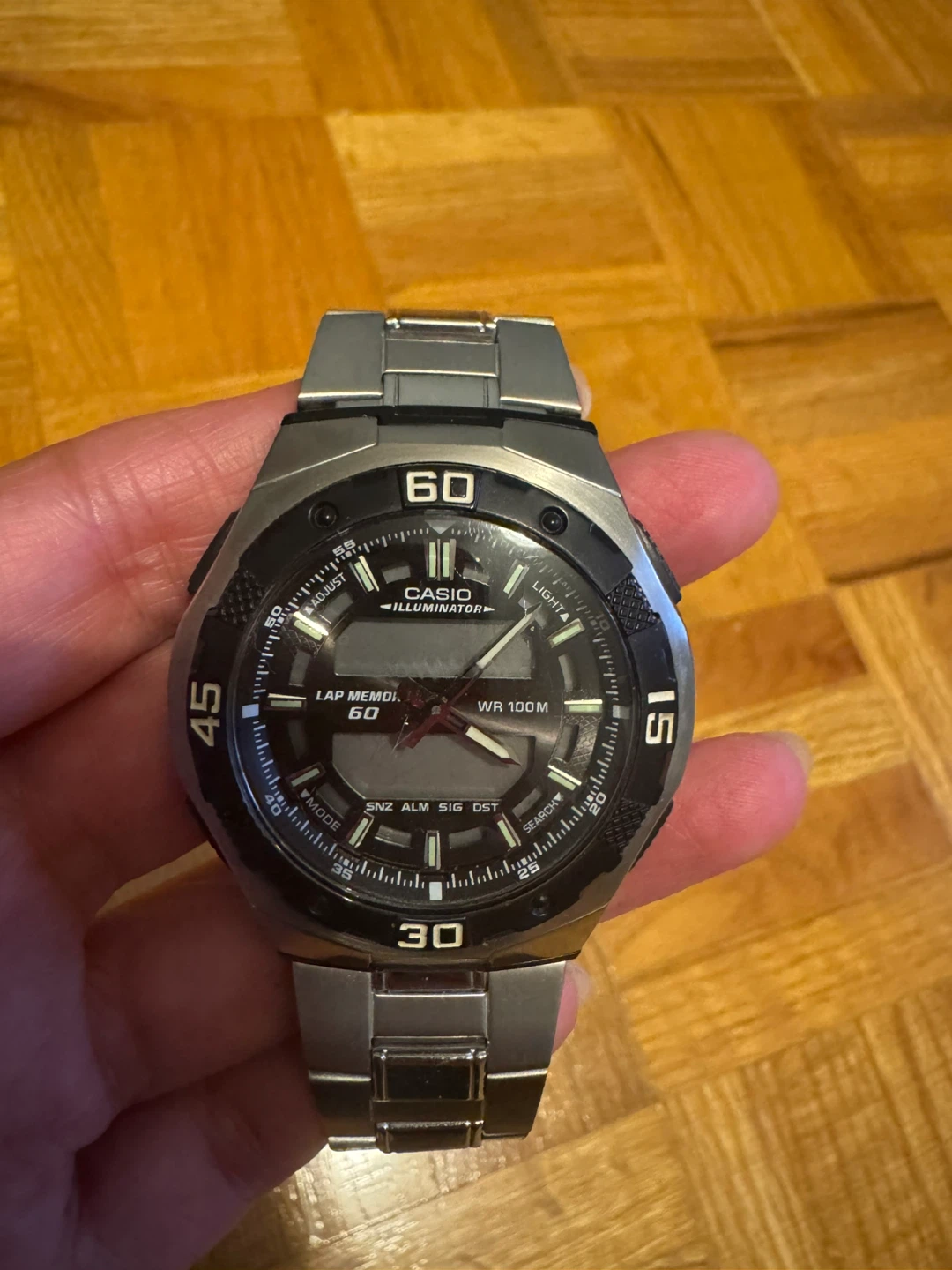 Casio Illuminator Dual Time Watch WR 100M