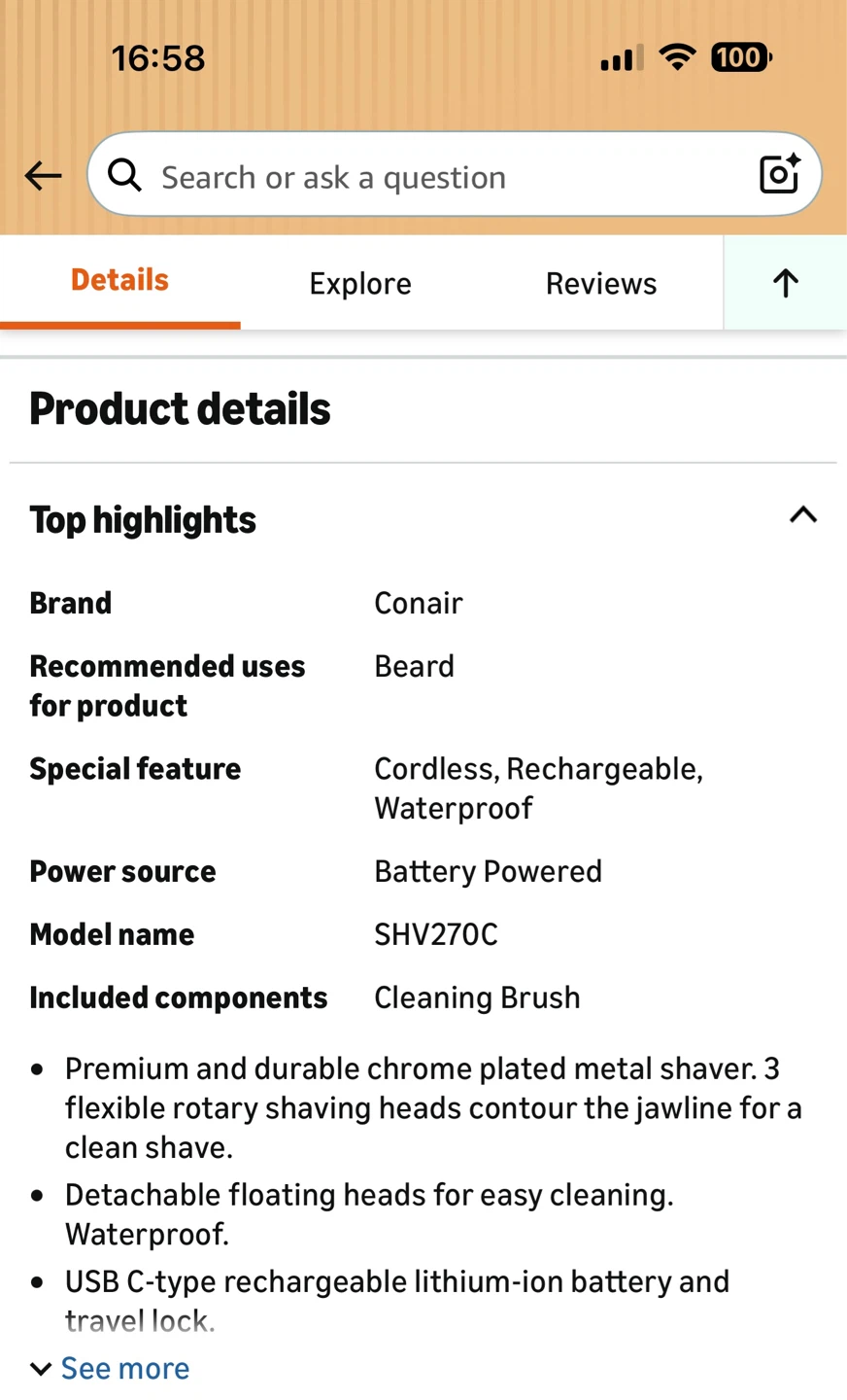 Conair The Barber Shop Pro Series SHV270C Shaver - photo 4