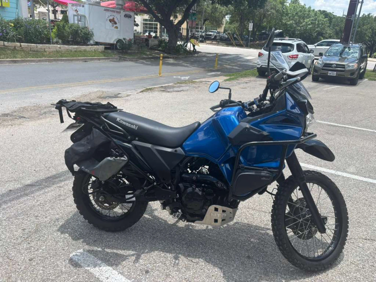 Blue Kawasaki Motorcycle - photo 2