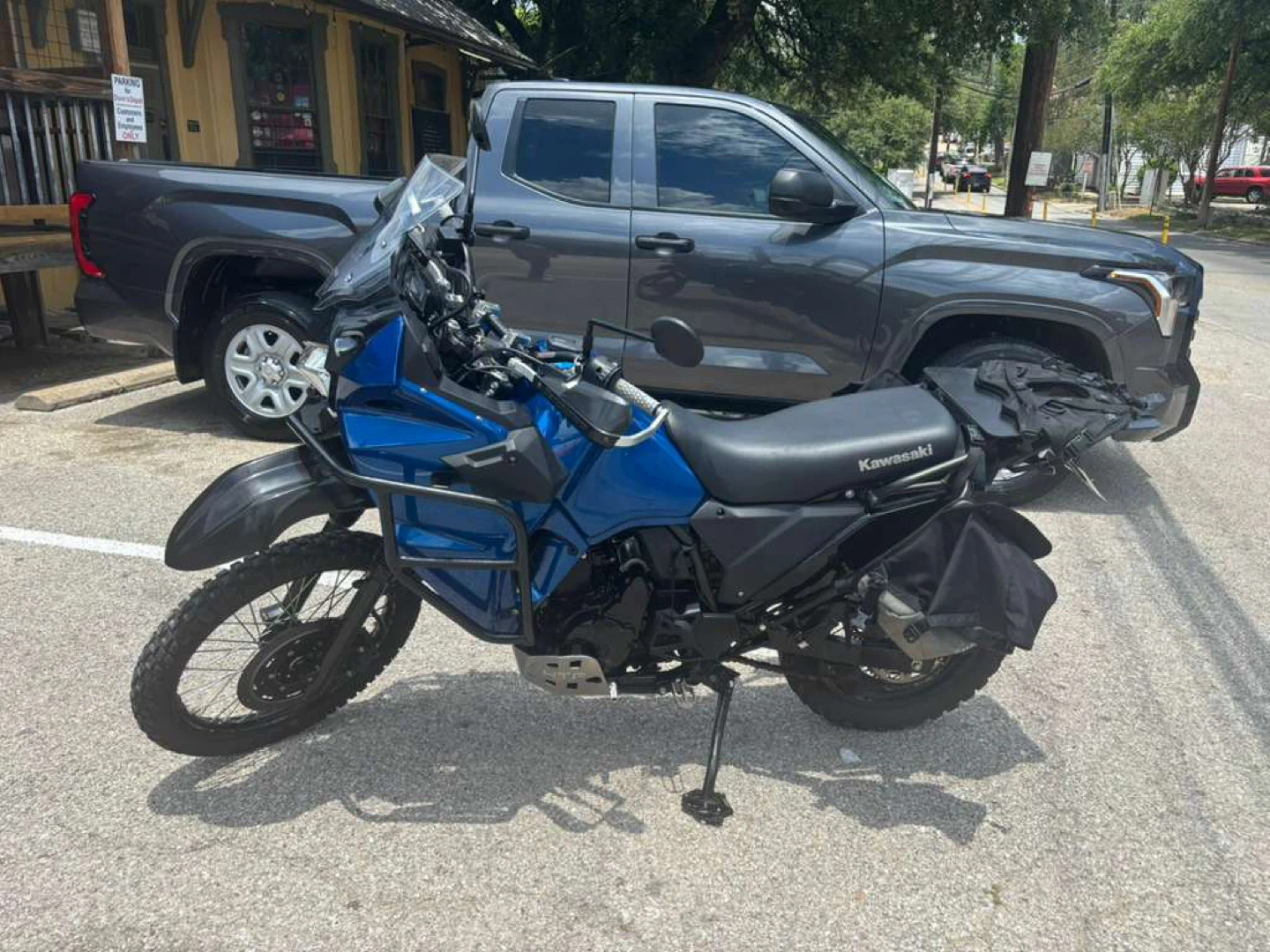 Blue Kawasaki Motorcycle - photo 3