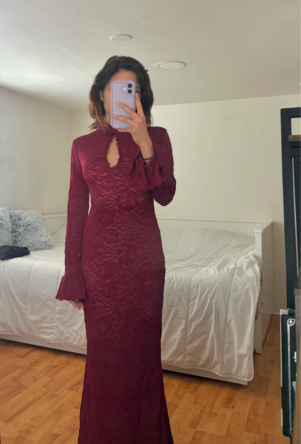 Burgundy Lace Dress - photo 2
