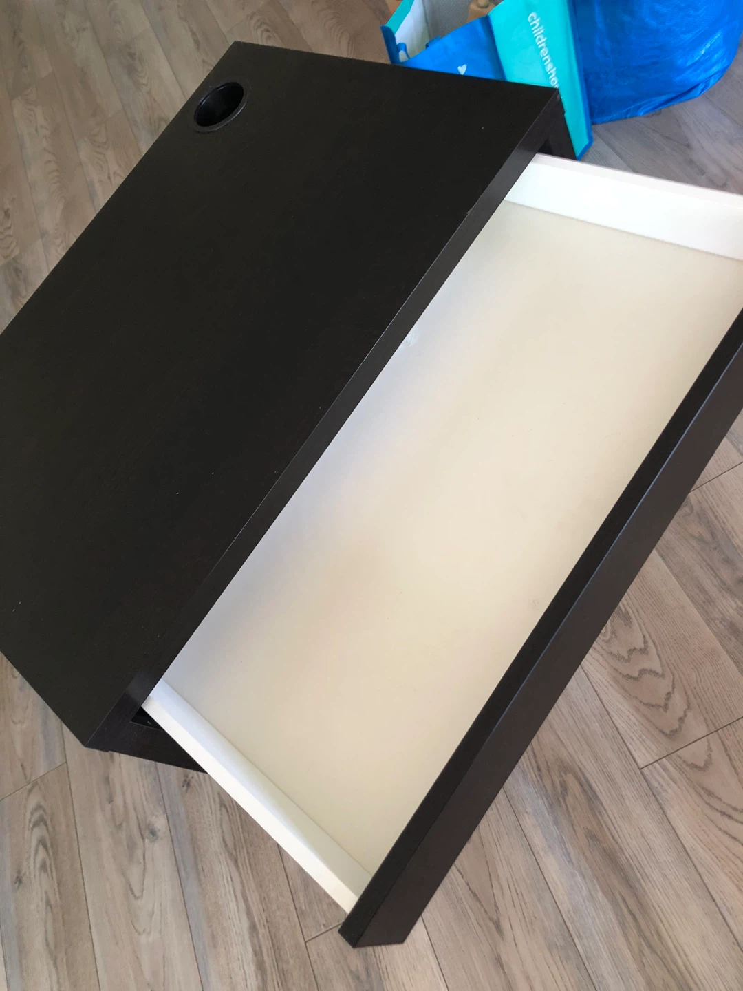 Black Desk with Drawer - photo 2