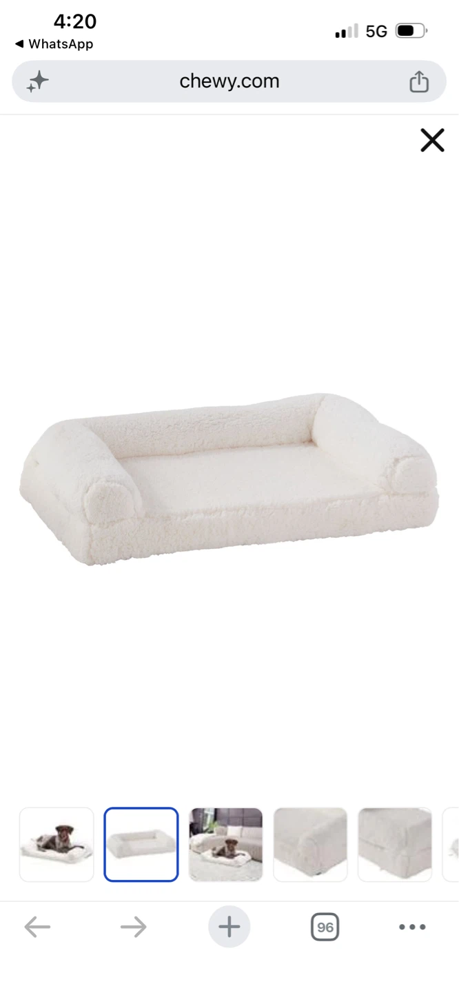 New White Sherpa Dog Bed - Large - photo 2